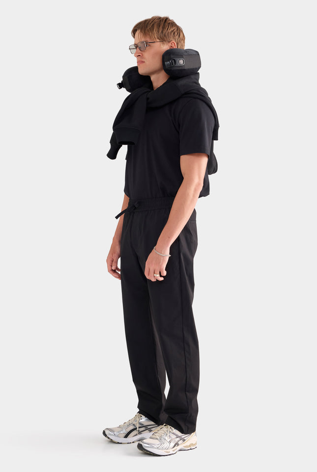 Cotton Poplin Trouser - Black