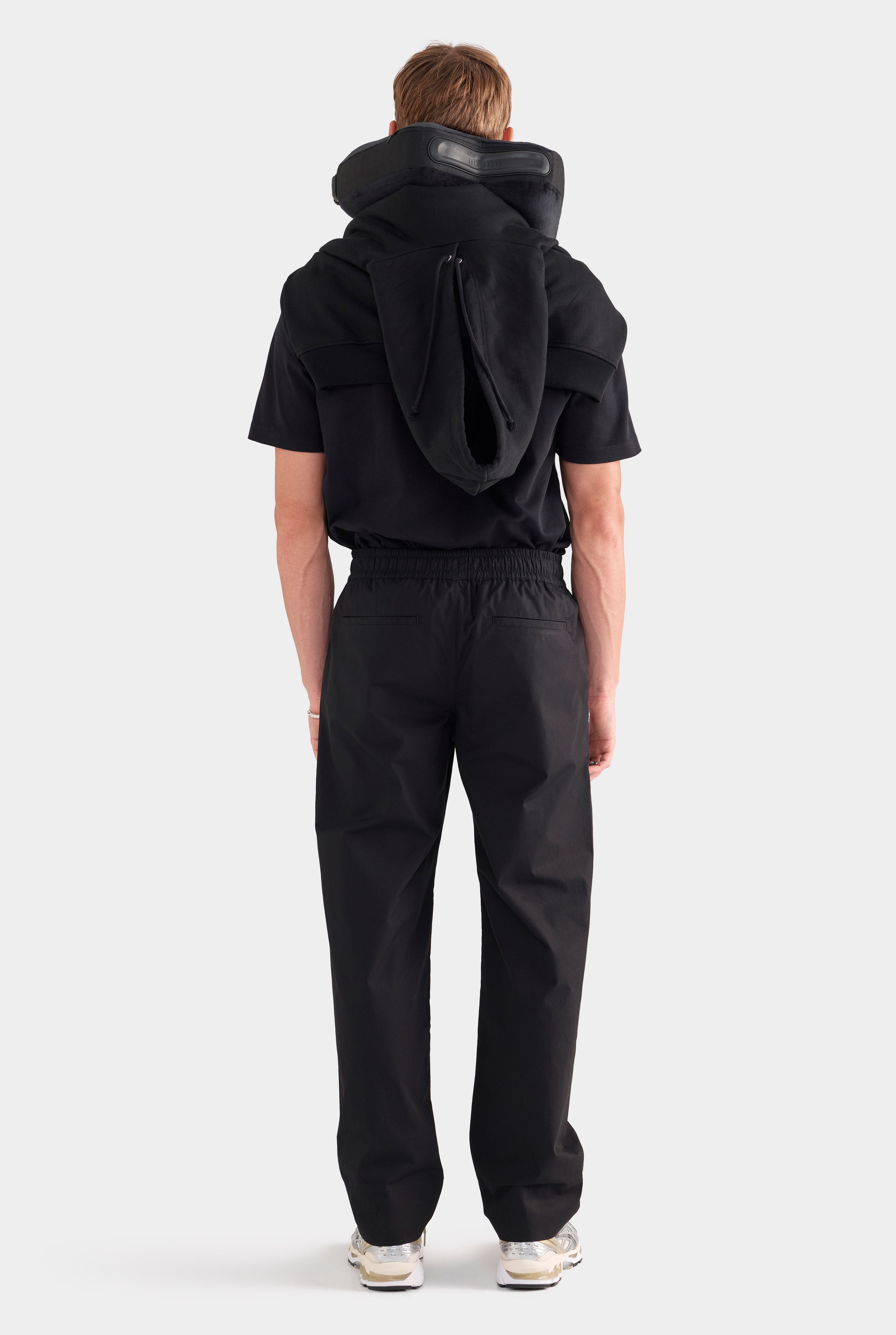 Cotton Poplin Trouser - Black