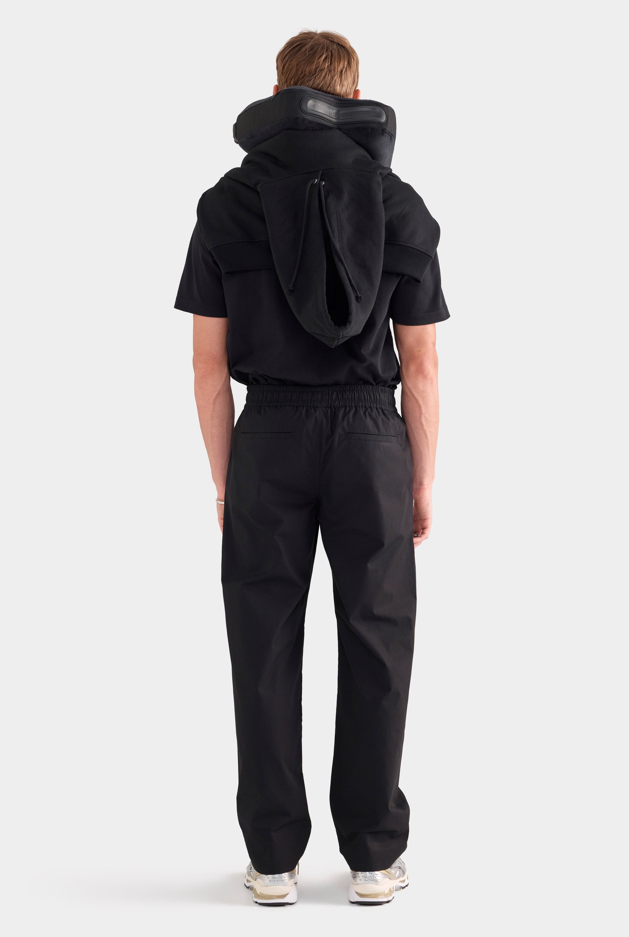 Cotton Poplin Trouser - Black