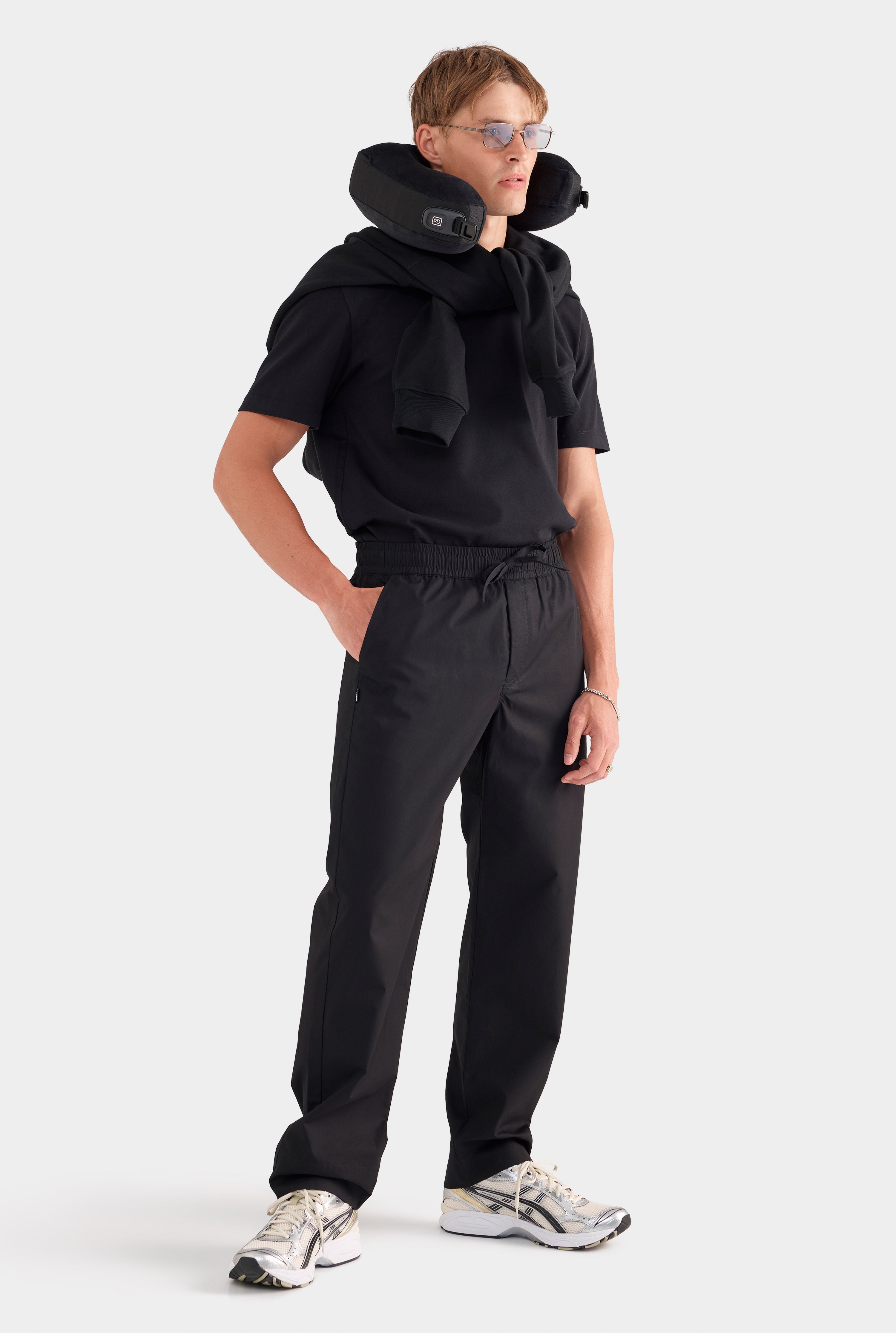 Cotton Poplin Trouser - Black
