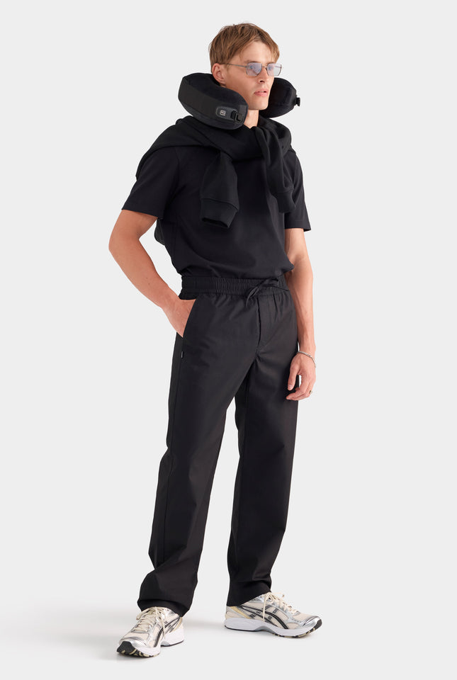Cotton Poplin Trouser - Black