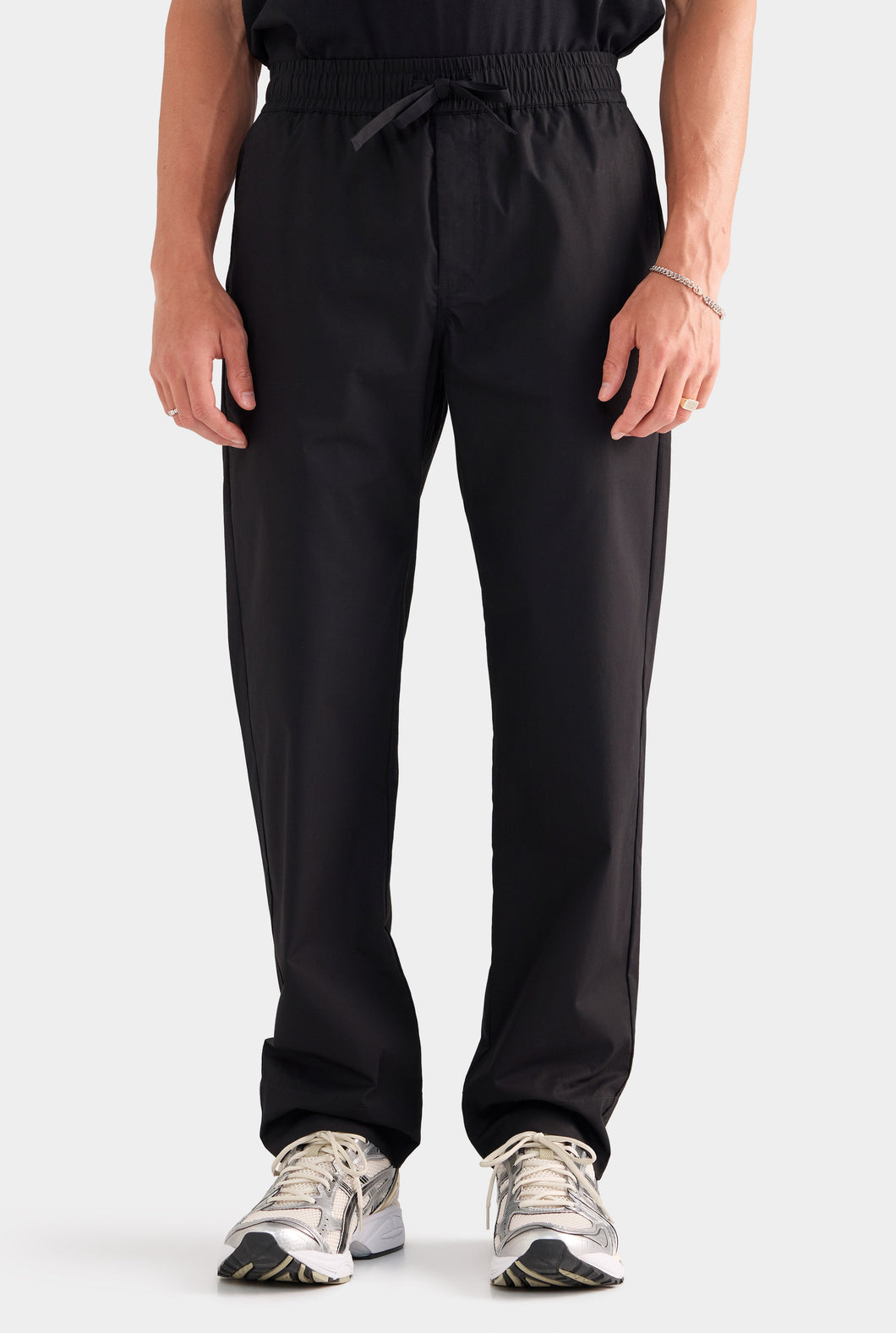 Cotton Poplin Trouser - Black