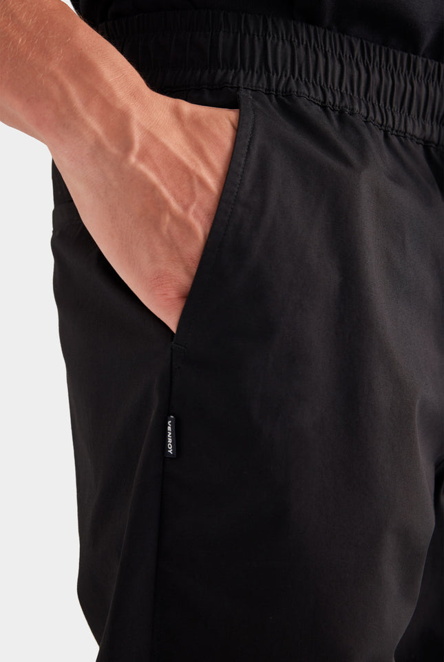 Cotton Poplin Trouser - Black