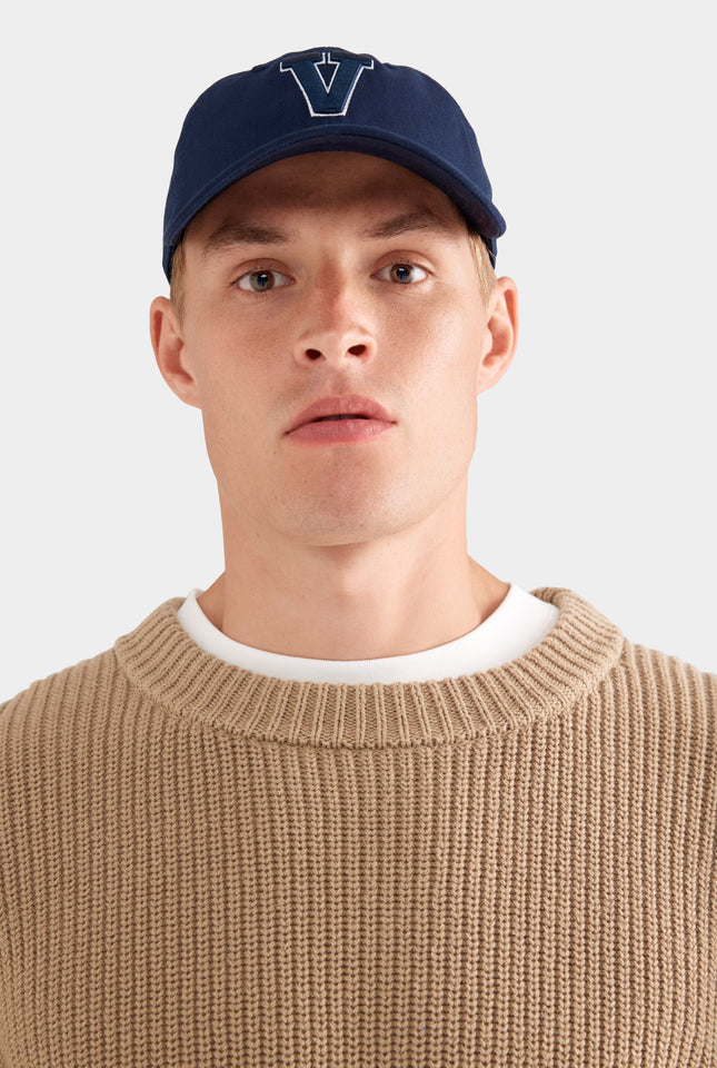 Oversized Cotton Knit Sweater - Light Khaki