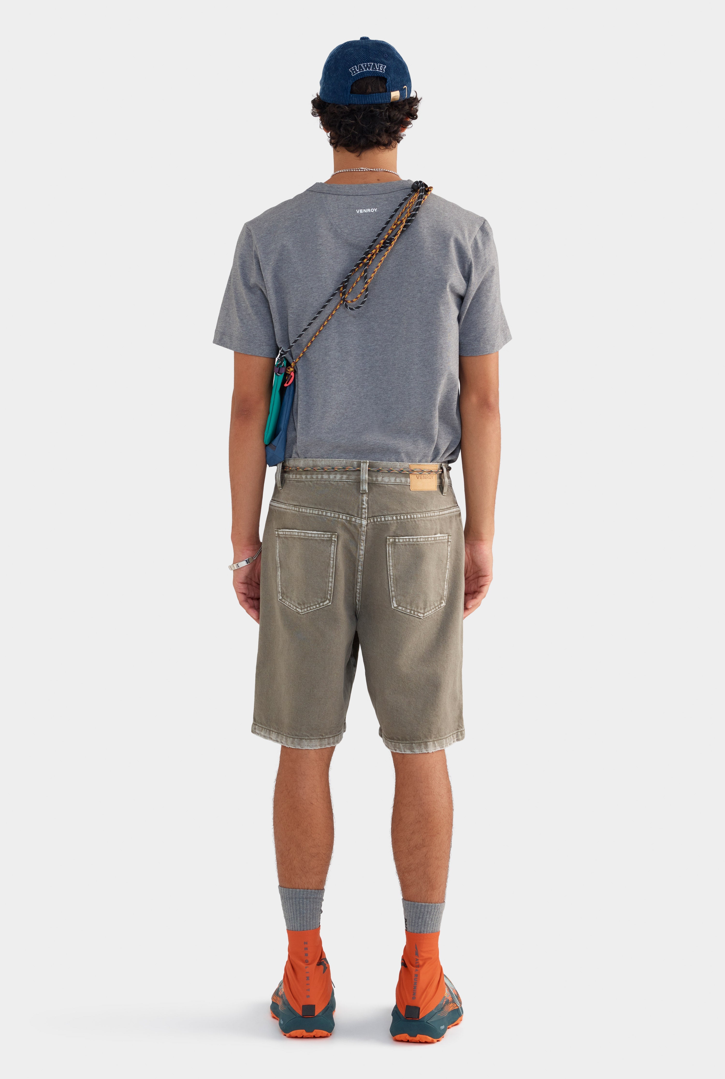 Pigment Dyed Denim Bermuda Short - Smokey Olive