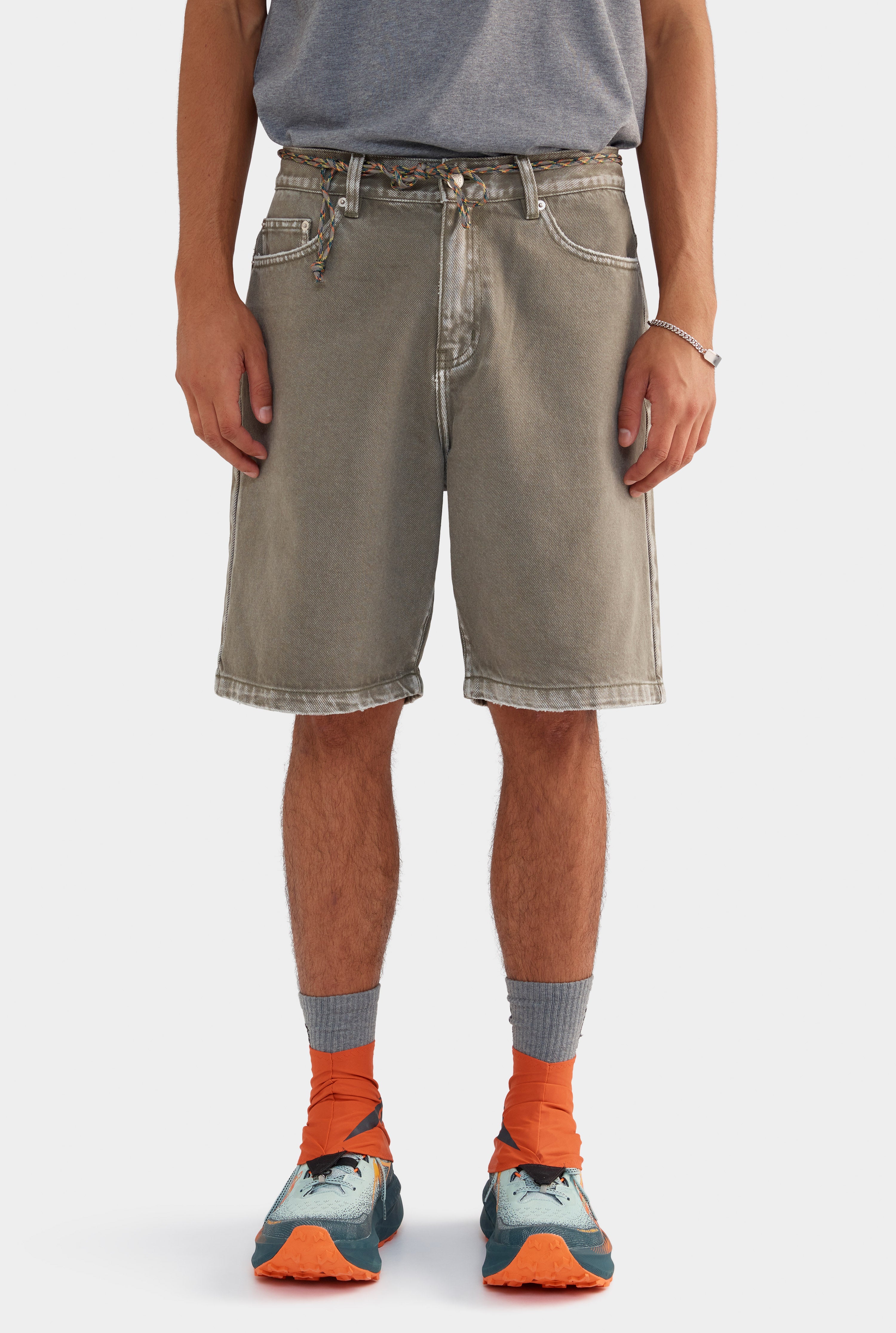 Pigment Dyed Denim Bermuda Short - Smokey Olive