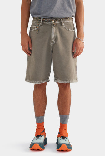 Pigment Dyed Denim Bermuda Short - Smokey Olive
