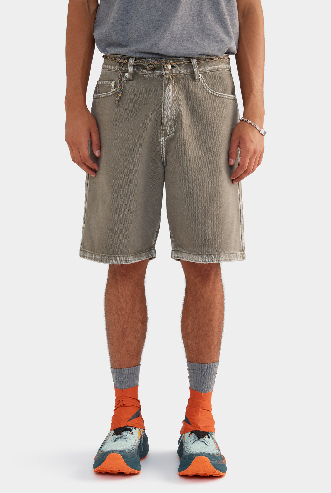 Pigment Dyed Denim Bermuda Short - Smokey Olive