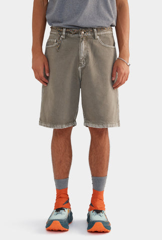 Pigment Dyed Denim Bermuda Short - Smokey Olive