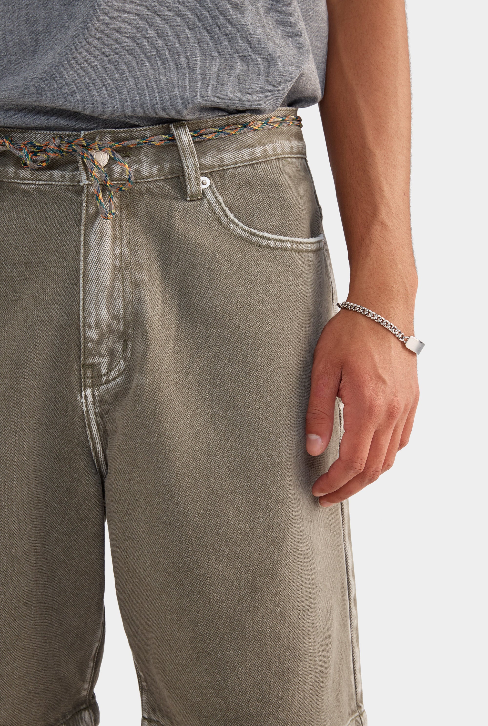 Pigment Dyed Denim Bermuda Short - Smokey Olive