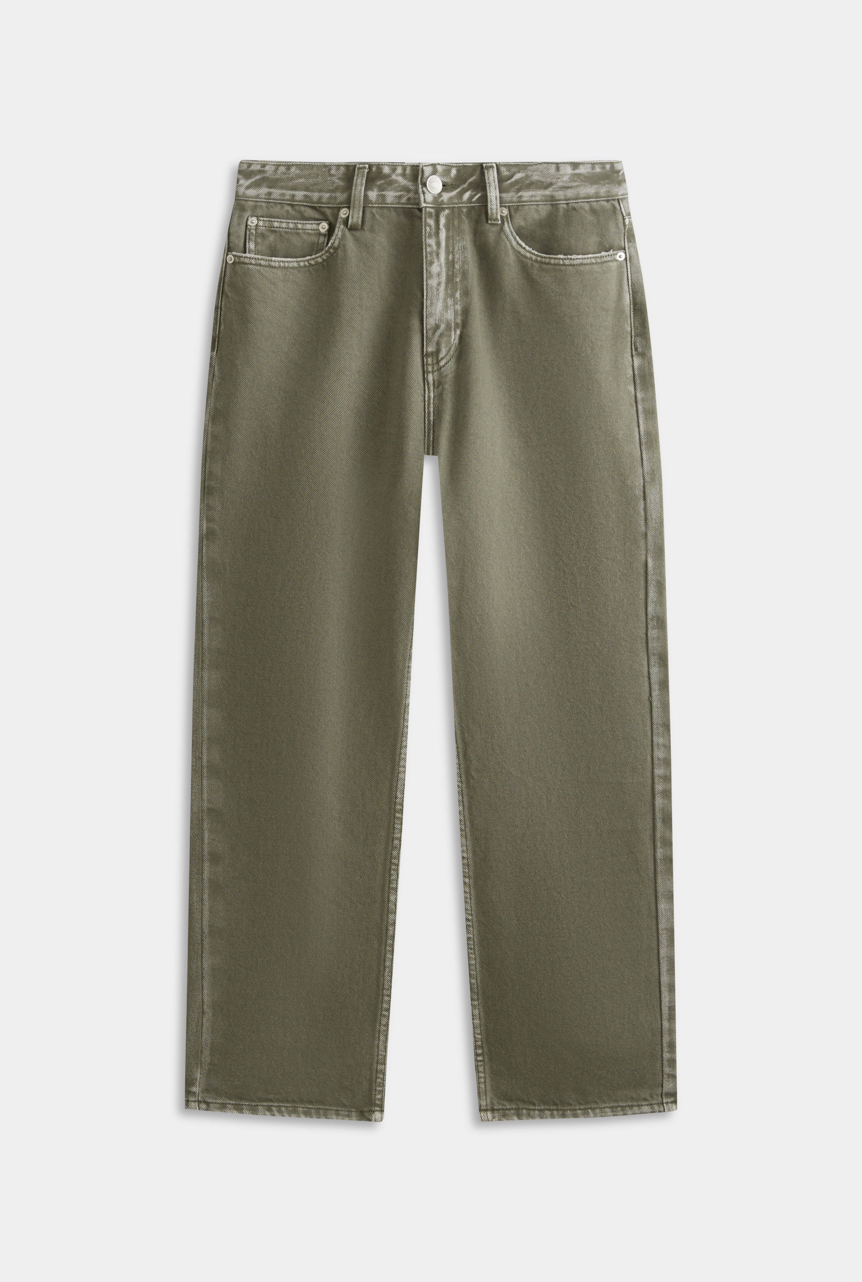 Pigment Dyed Denim Jean - Smokey Olive