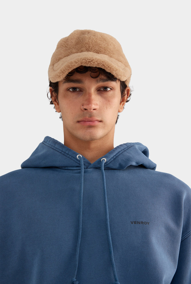 Pigment Dyed Fleece Track Hoodie - Dark Slate Blue