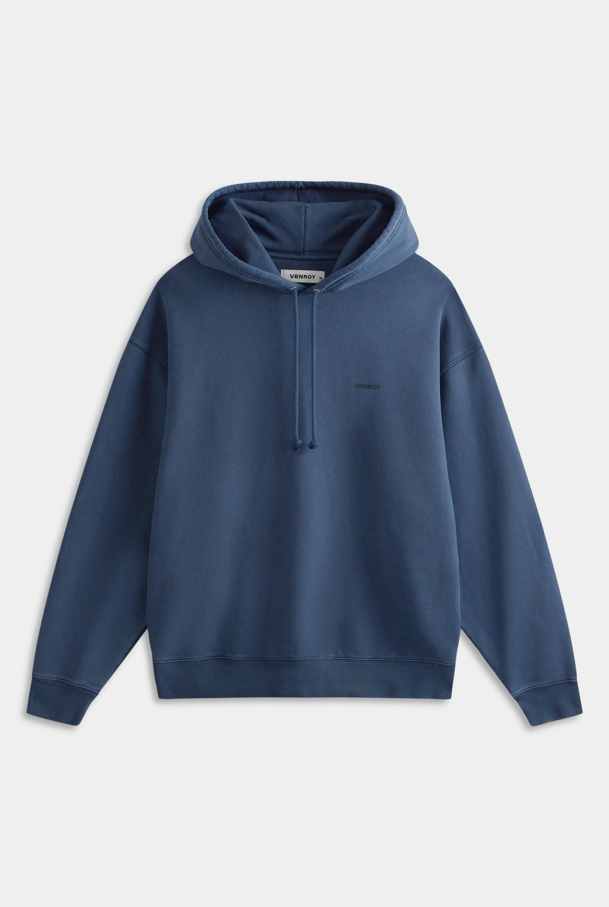 Pigment Dyed Fleece Track Hoodie - Dark Slate Blue