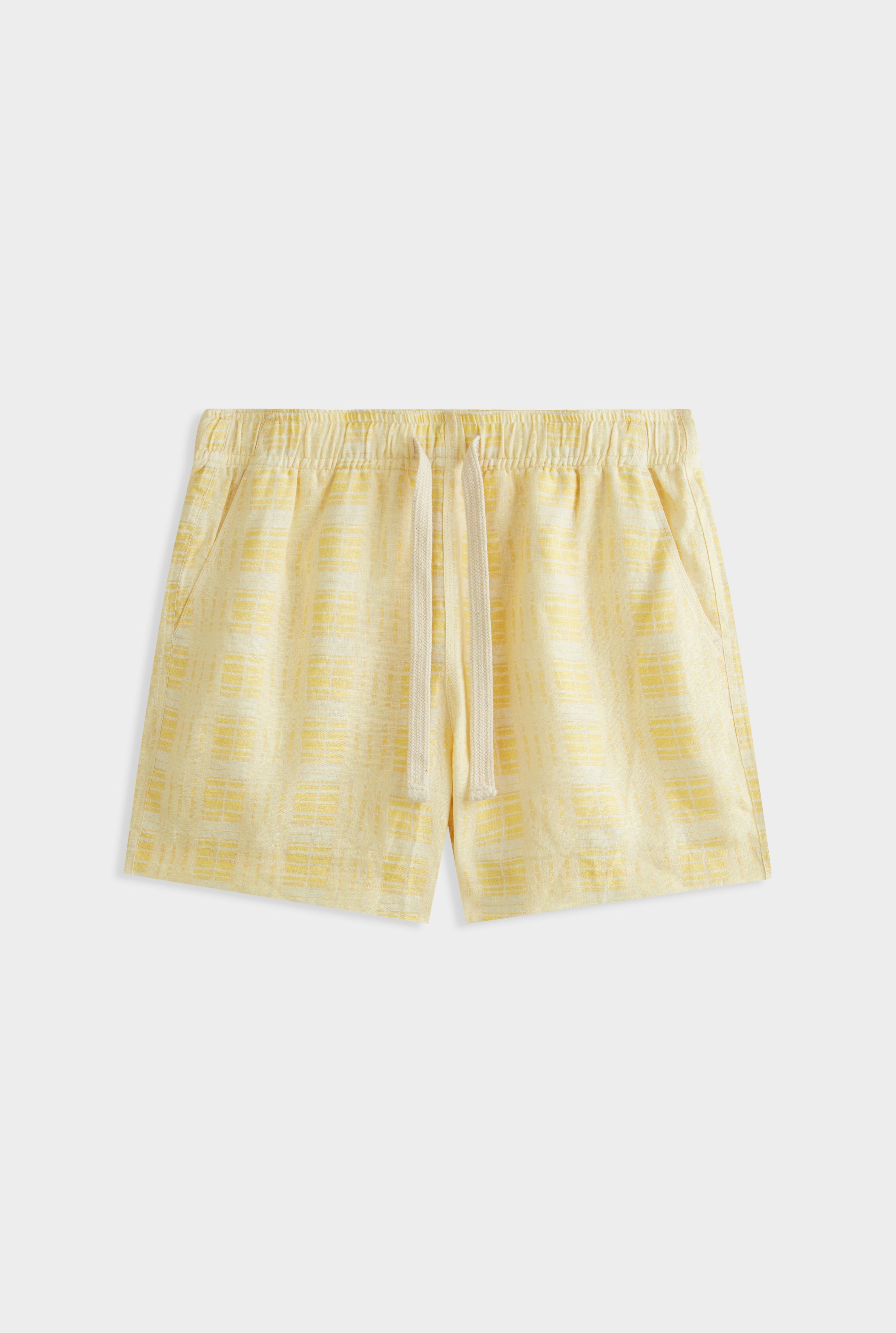 Printed Lounge Short - Yellow Painted Check