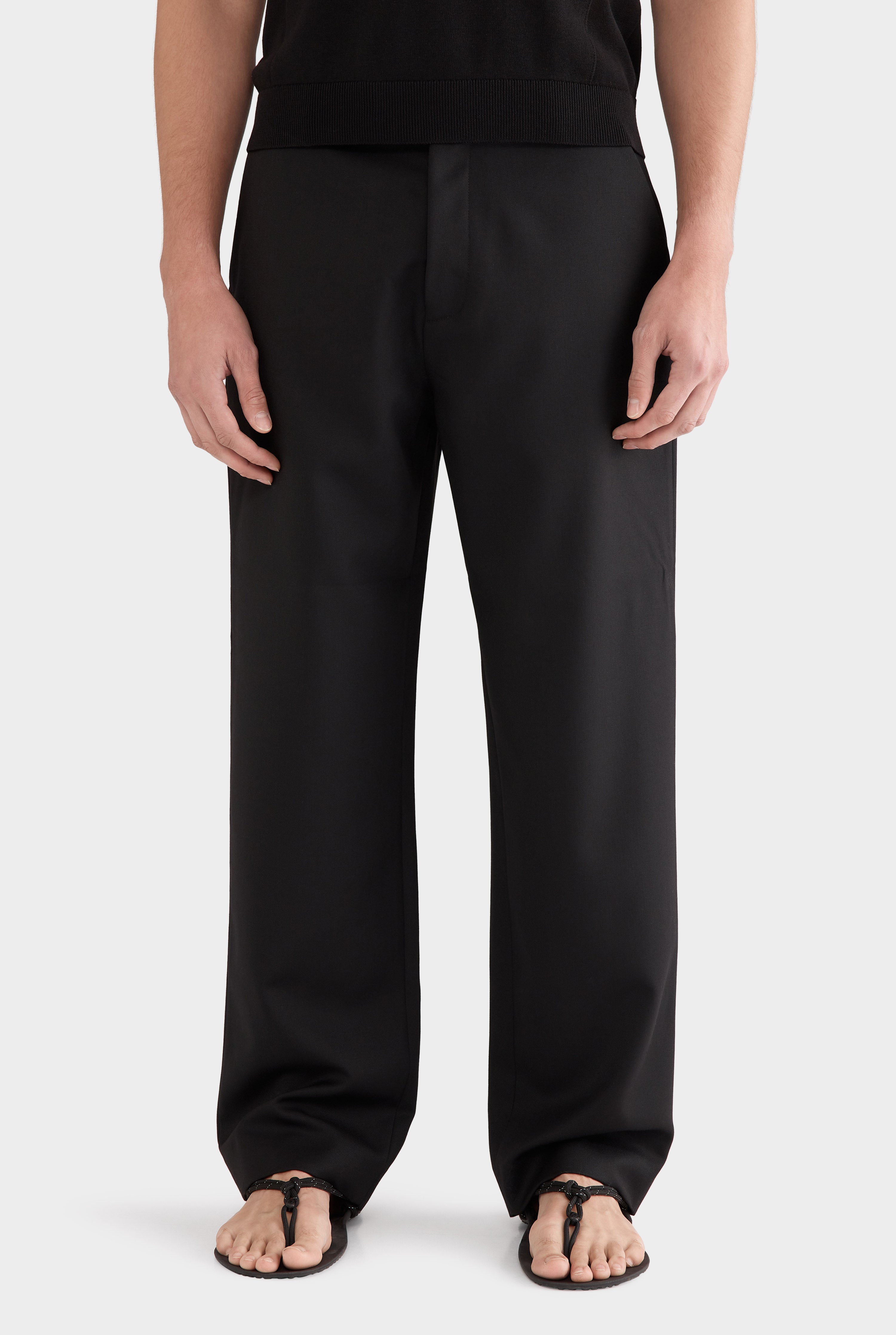 Tailored Wool Trouser - Black