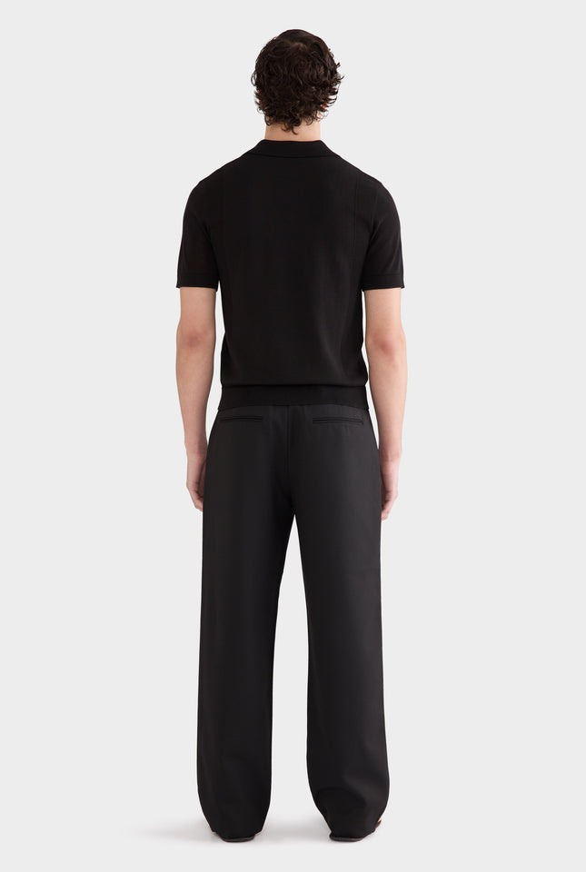 Tailored Wool Trouser - Black