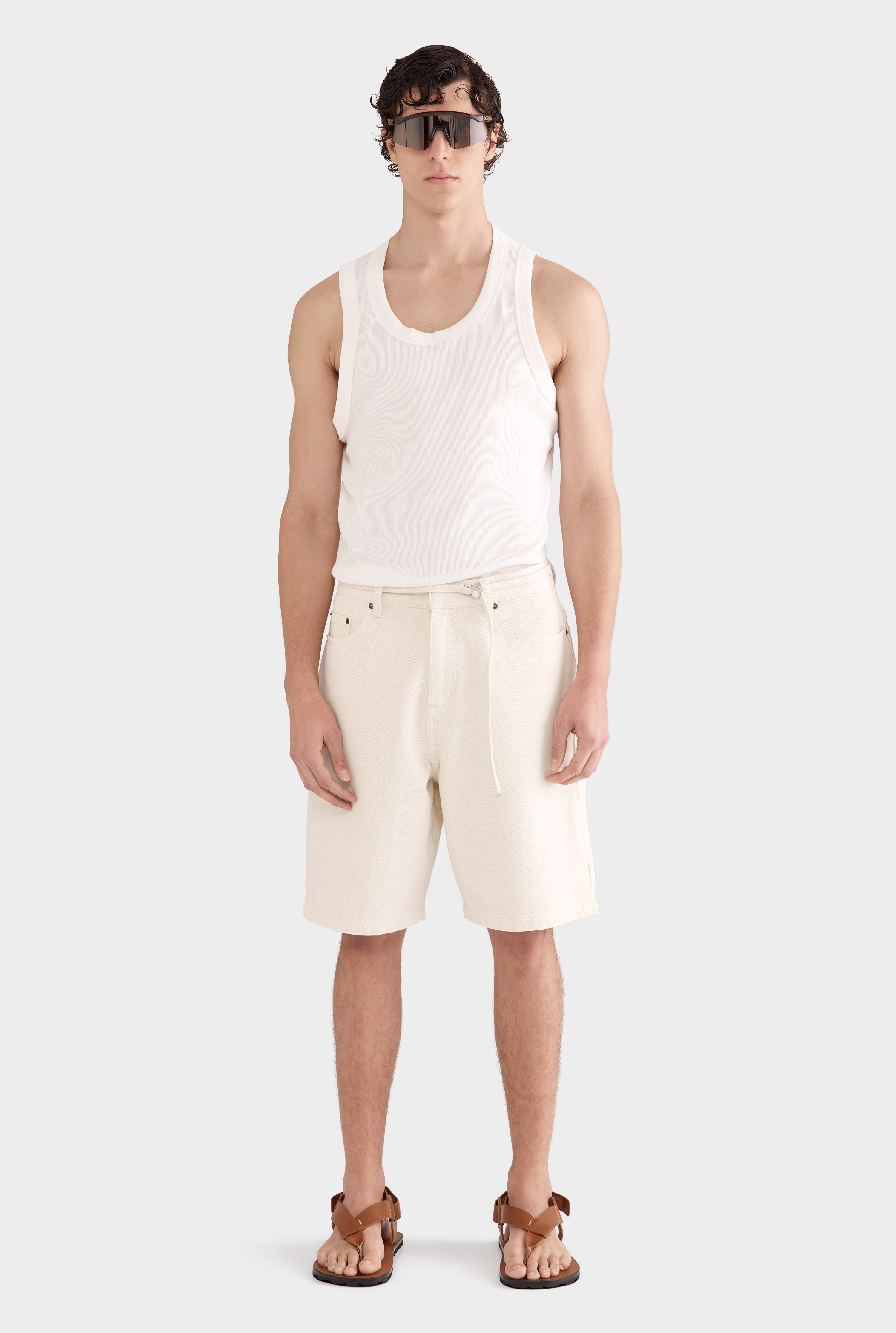 Denim Bermuda Short - Cream