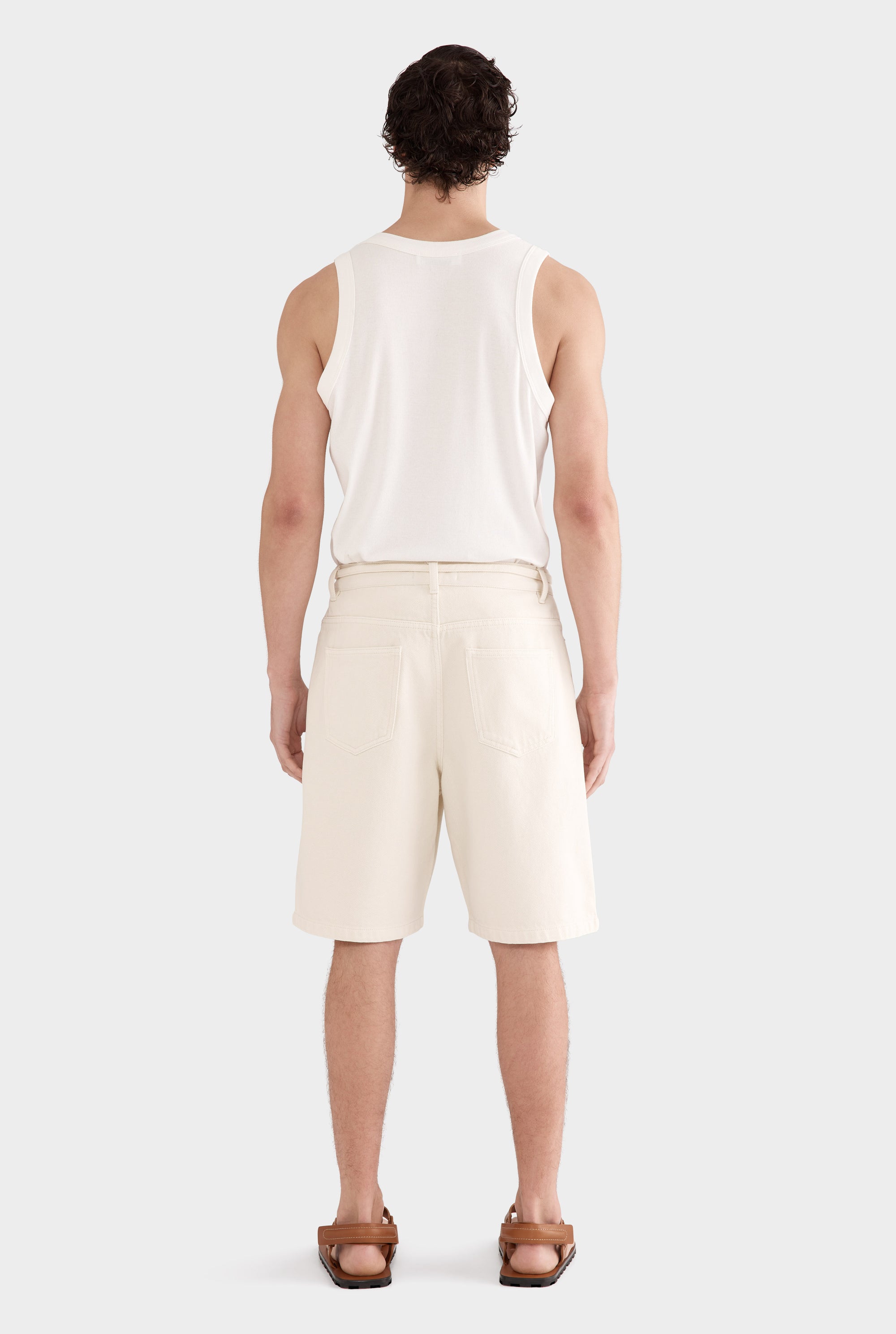 Denim Bermuda Short - Cream