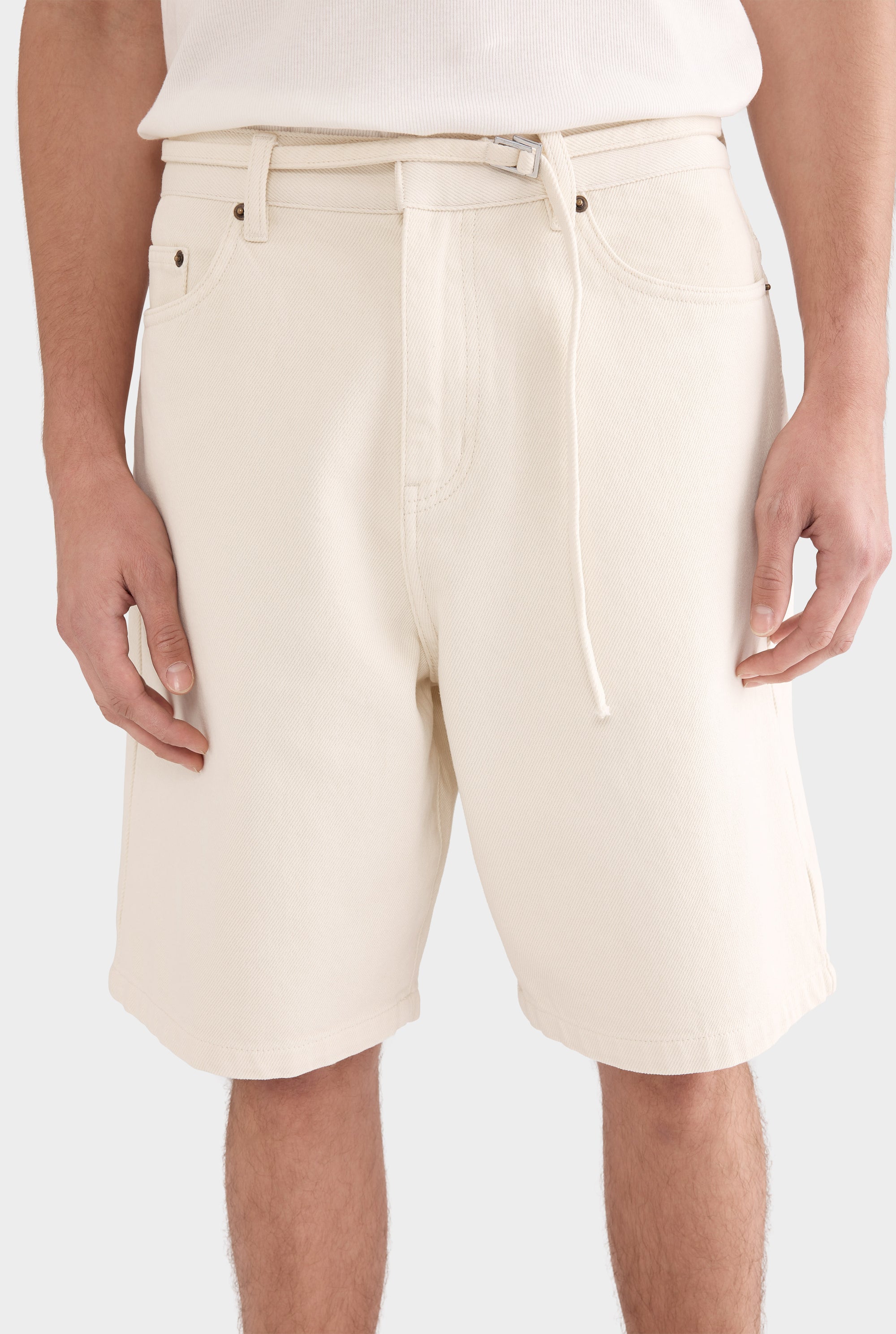 Denim Bermuda Short - Cream