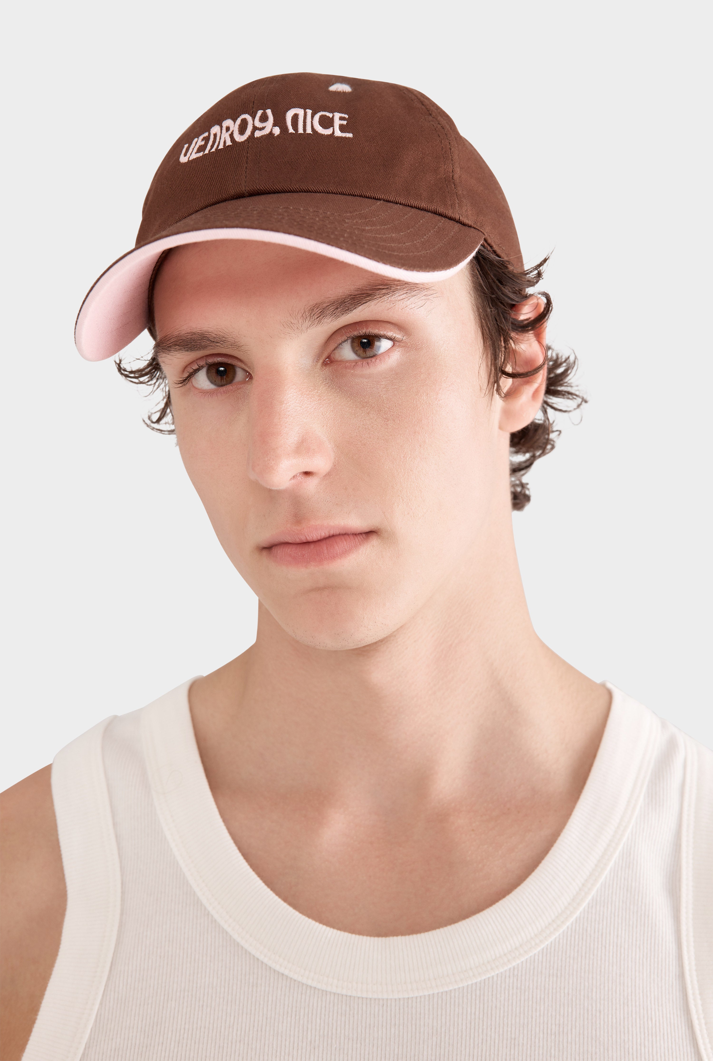 Nice Cotton Logo Cap - Cocoa/Light pink