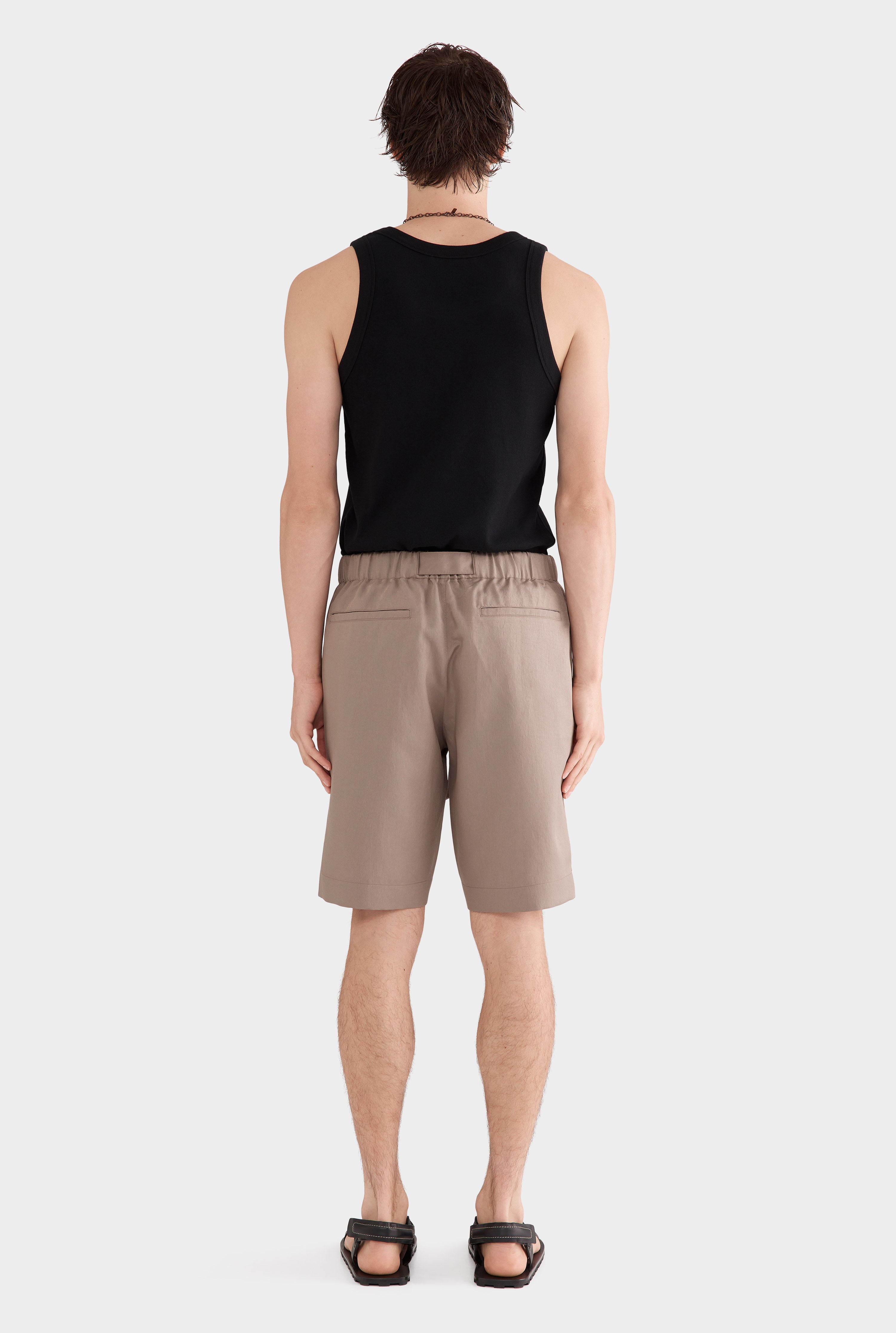 Nylon Belted Short - Pebble