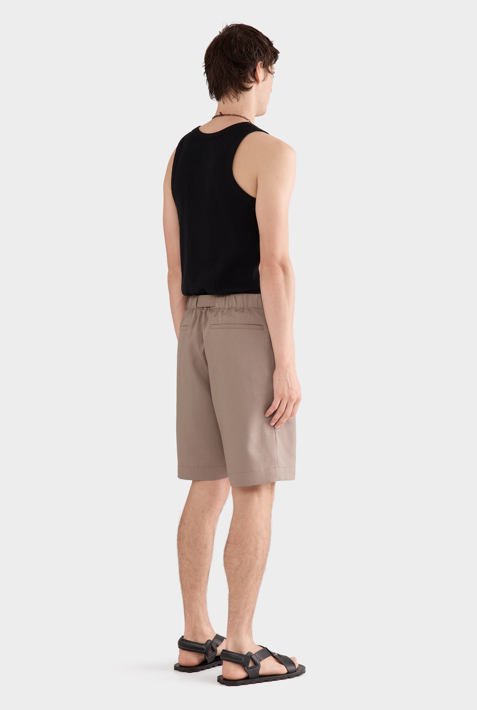 Nylon Belted Short - Pebble