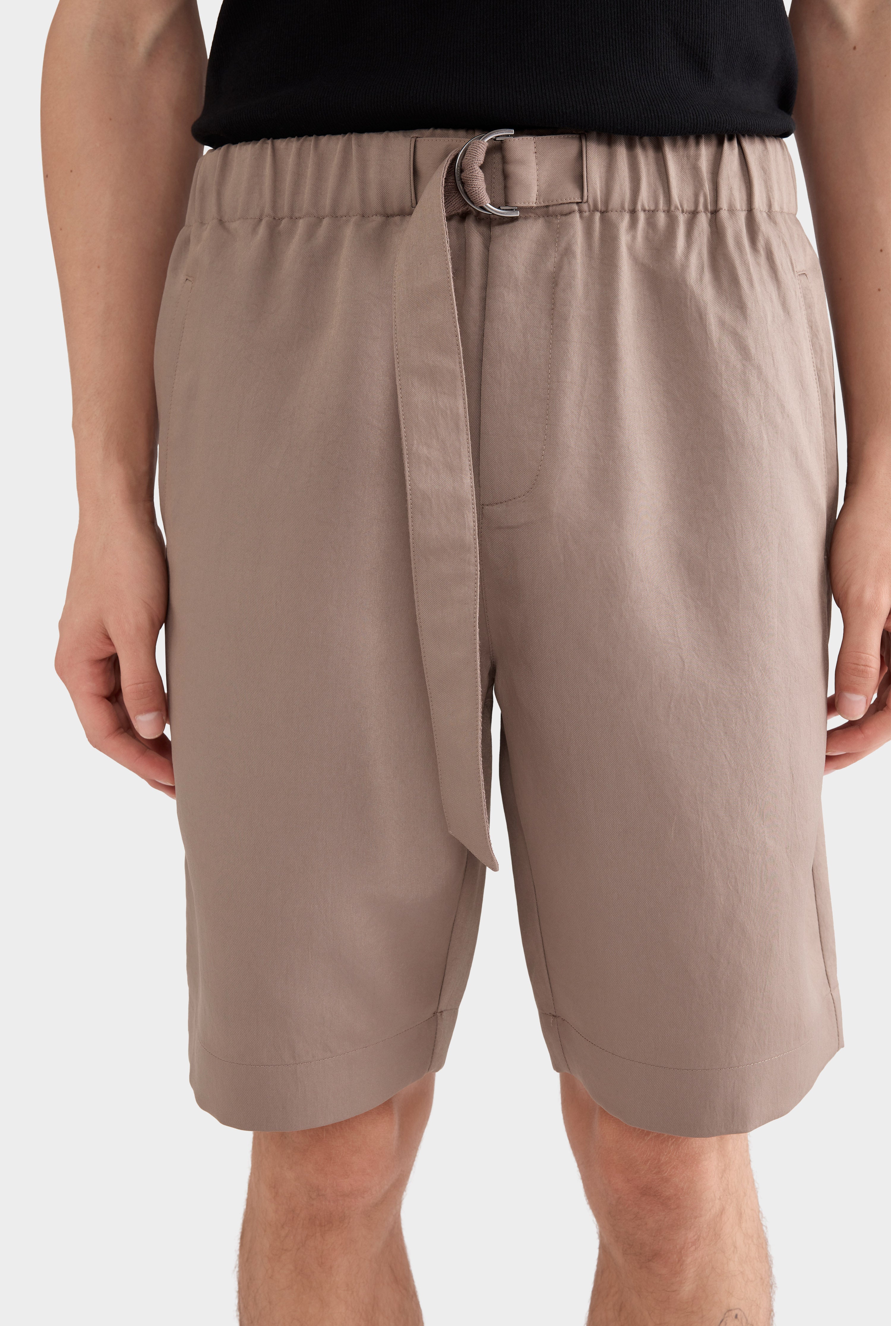 Nylon Belted Short - Pebble