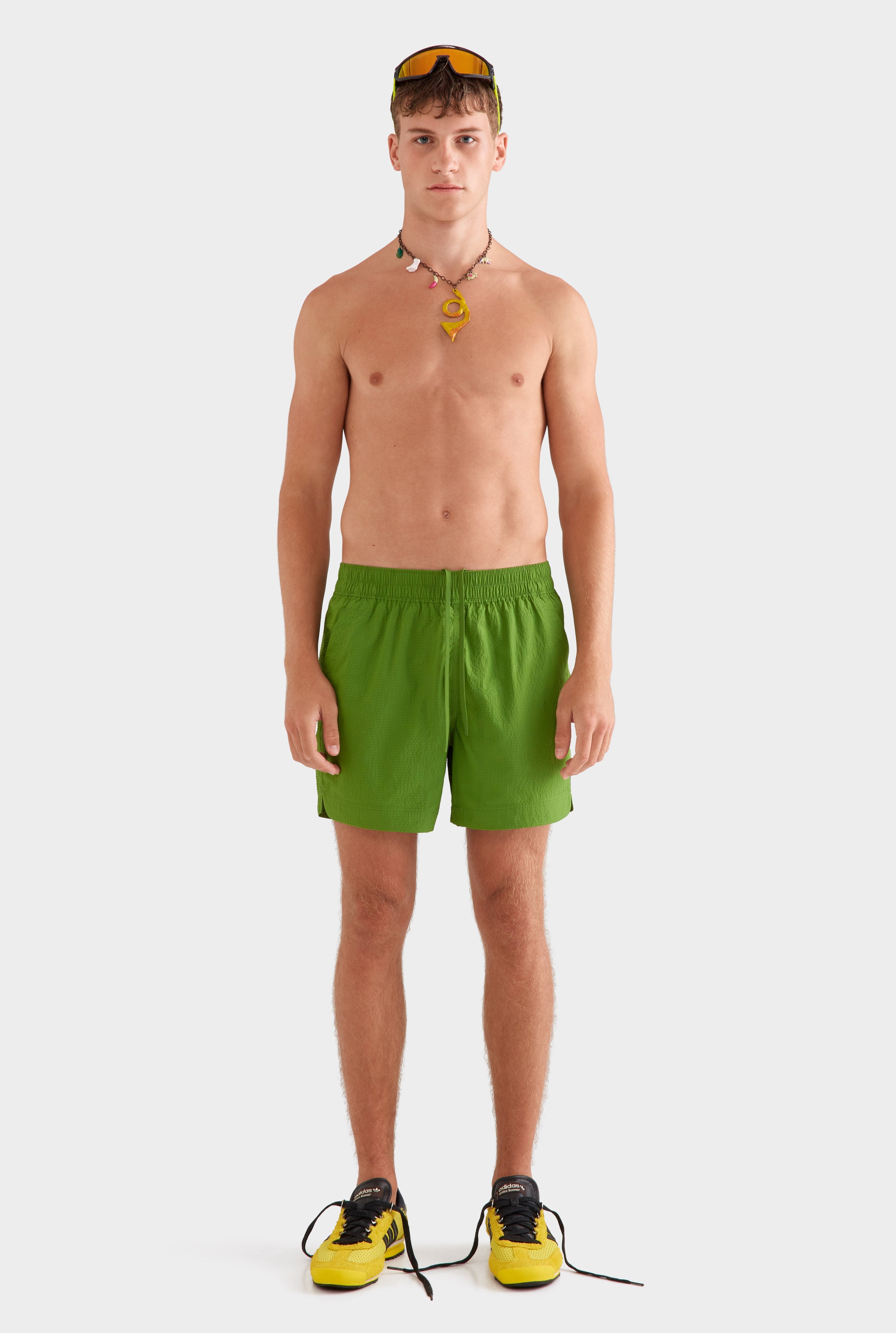 Curved Hem Swim Short -  Cactus