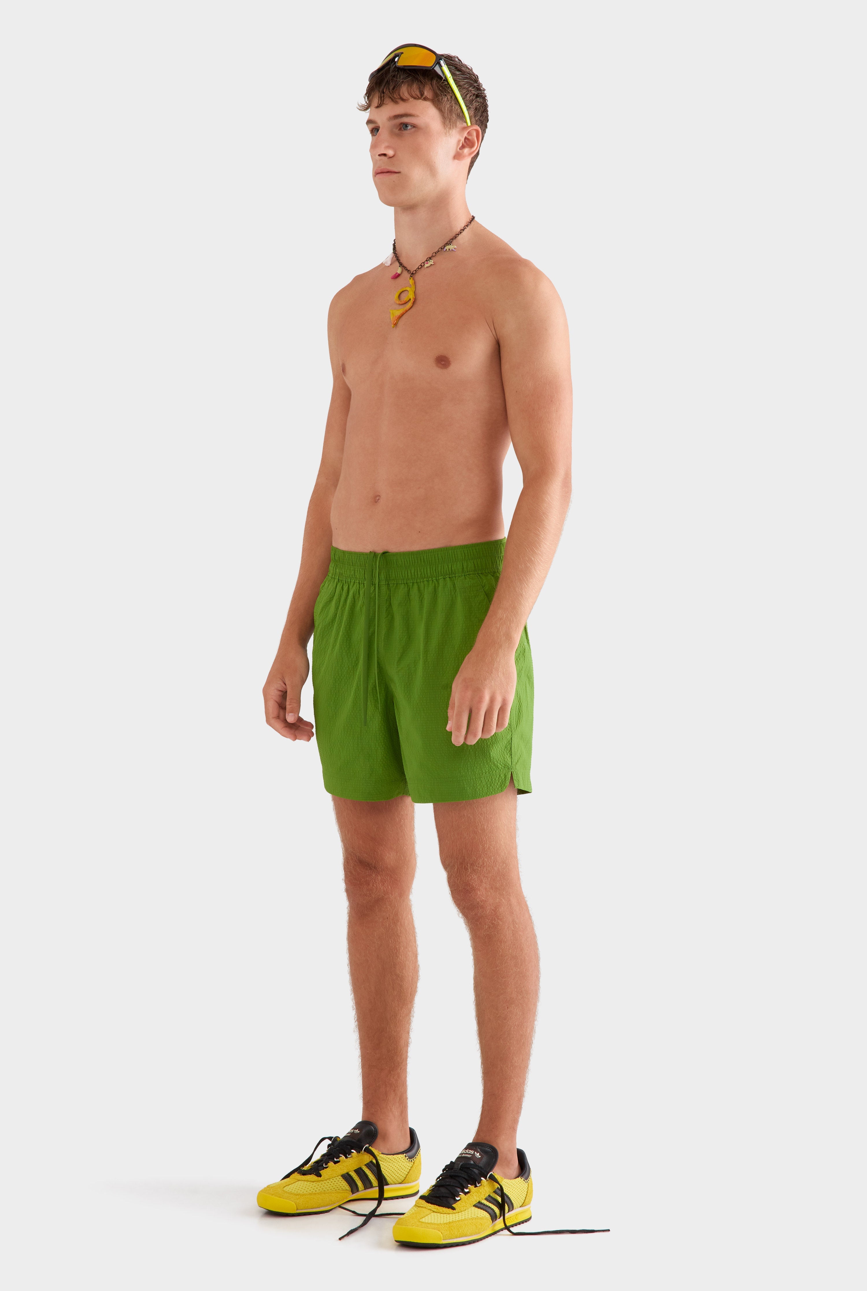 Curved Hem Swim Short -  Cactus