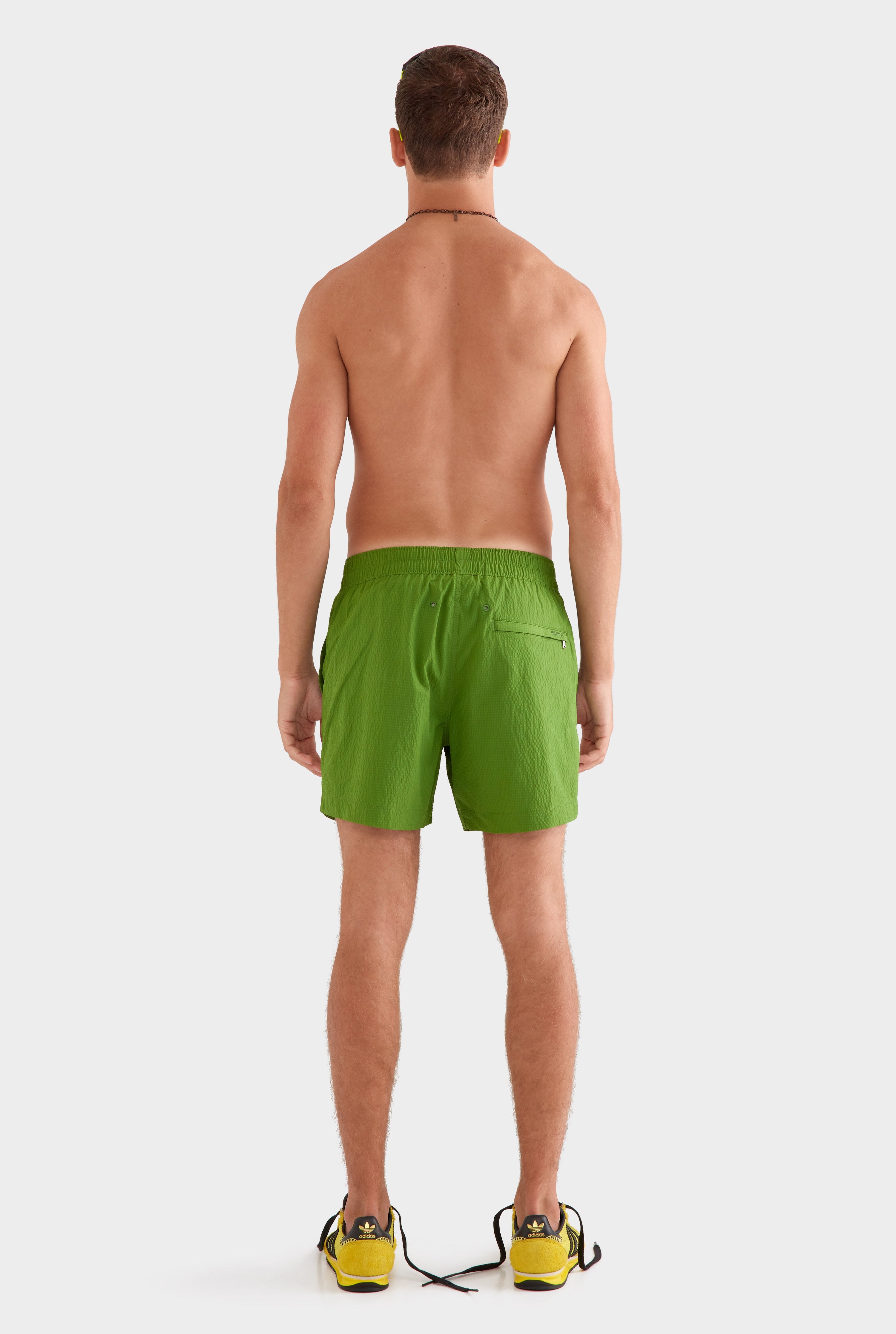 Curved Hem Swim Short -  Cactus