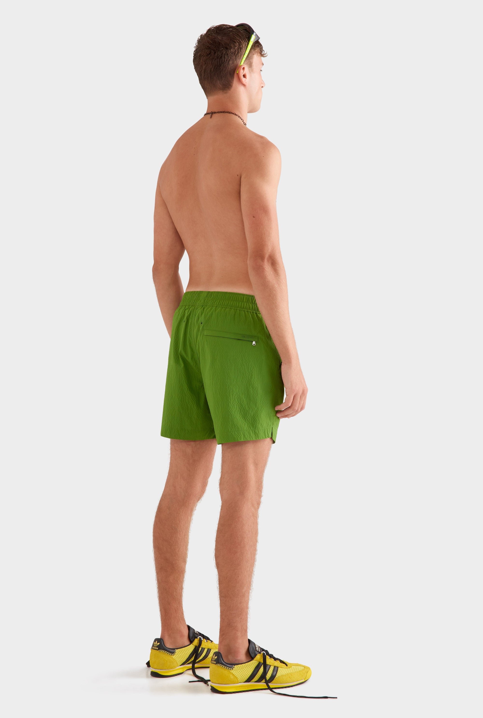 Curved Hem Swim Short -  Cactus