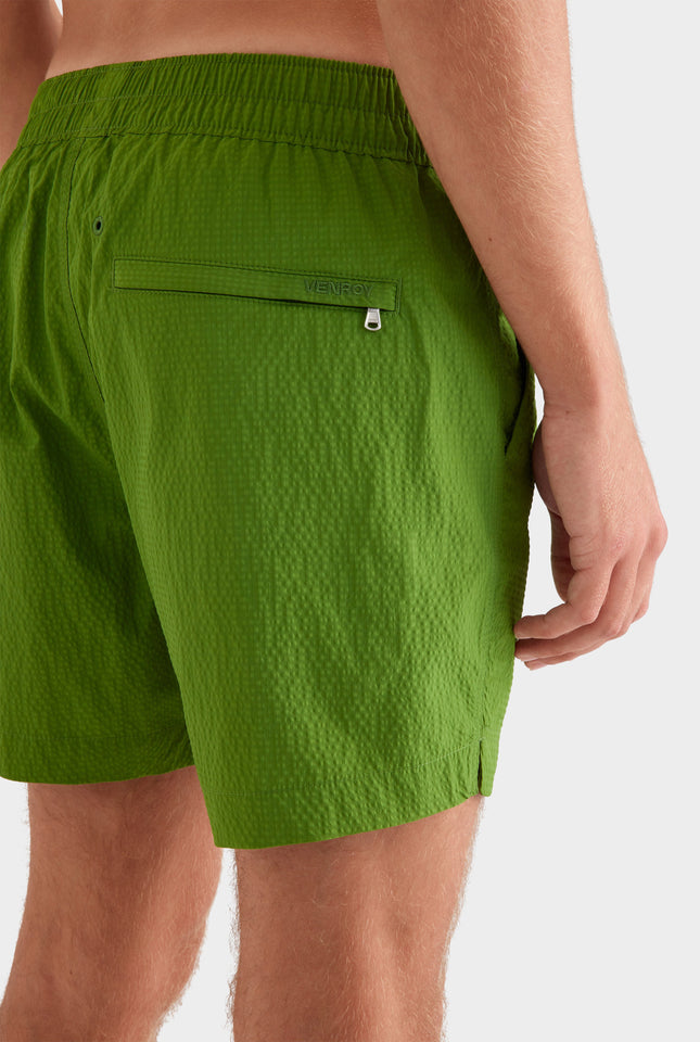 Curved Hem Swim Short -  Cactus