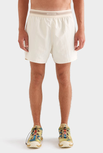 Exposed Elastic Swim Short - Cream