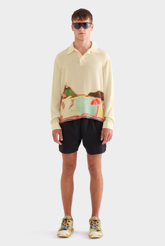 Long Sleeve Silk Boxy Pop Over - Rio Surf Scene