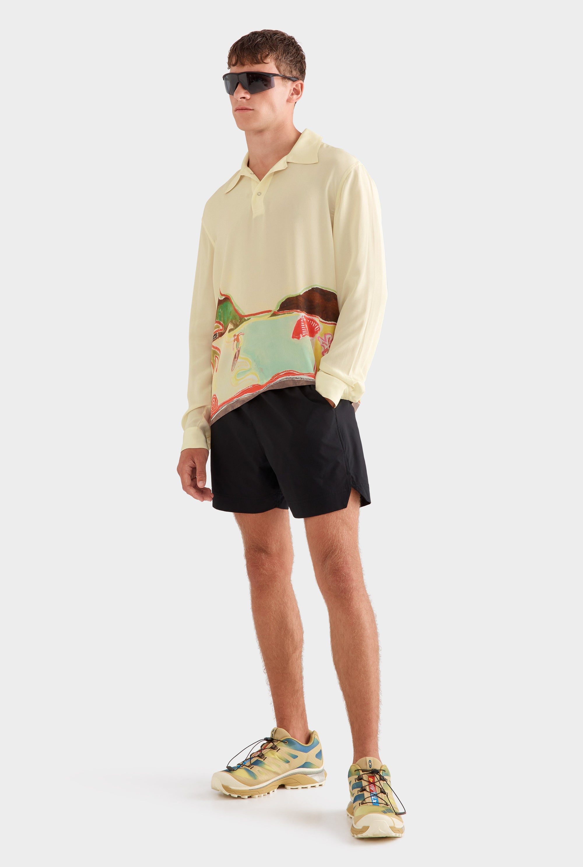 Long Sleeve Silk Boxy Pop Over -  Rio Surf Scene