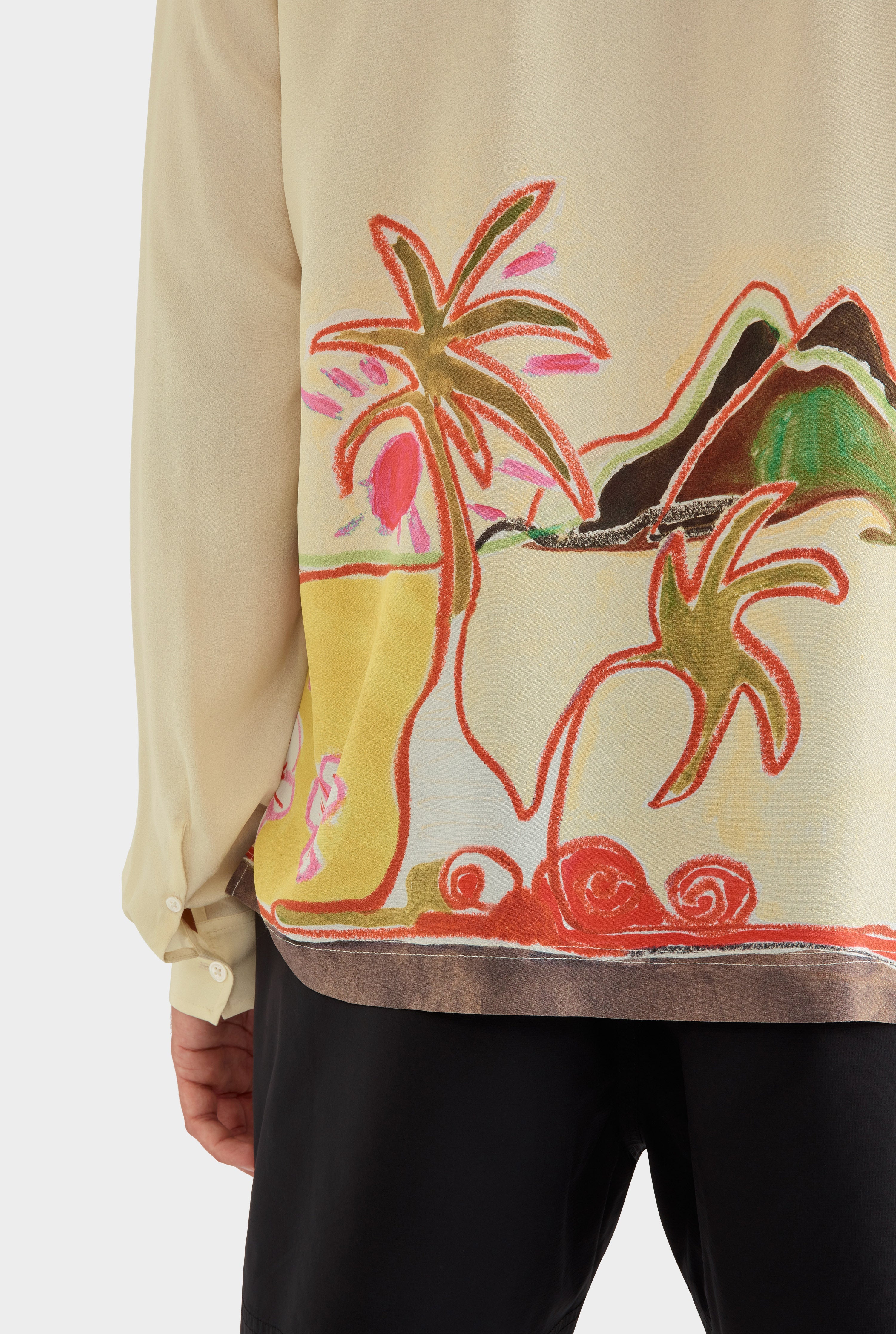 Long Sleeve Silk Boxy Pop Over -  Rio Surf Scene