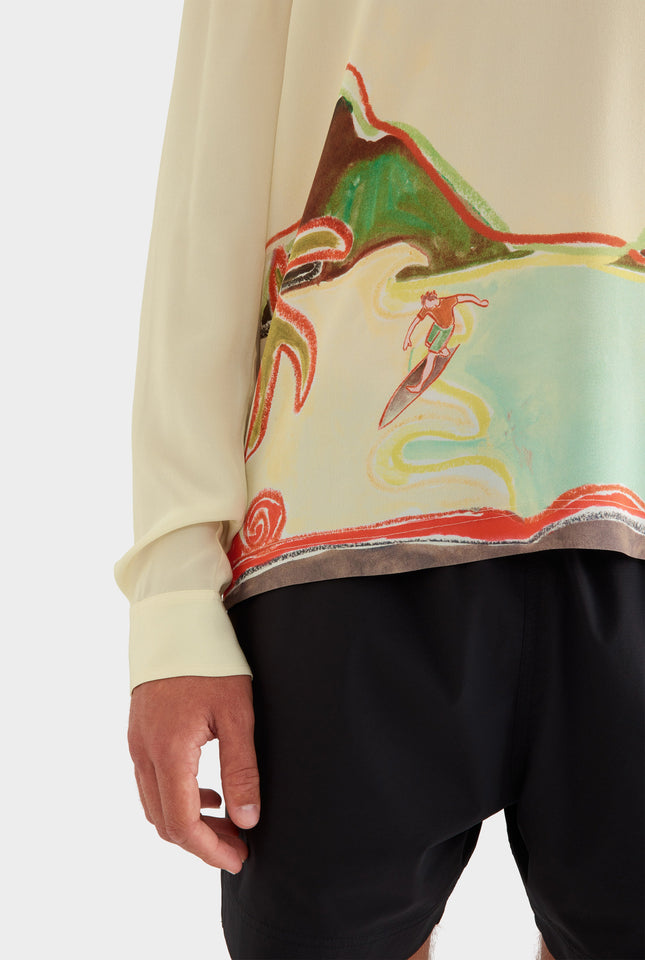 Long Sleeve Silk Boxy Pop Over -  Rio Surf Scene