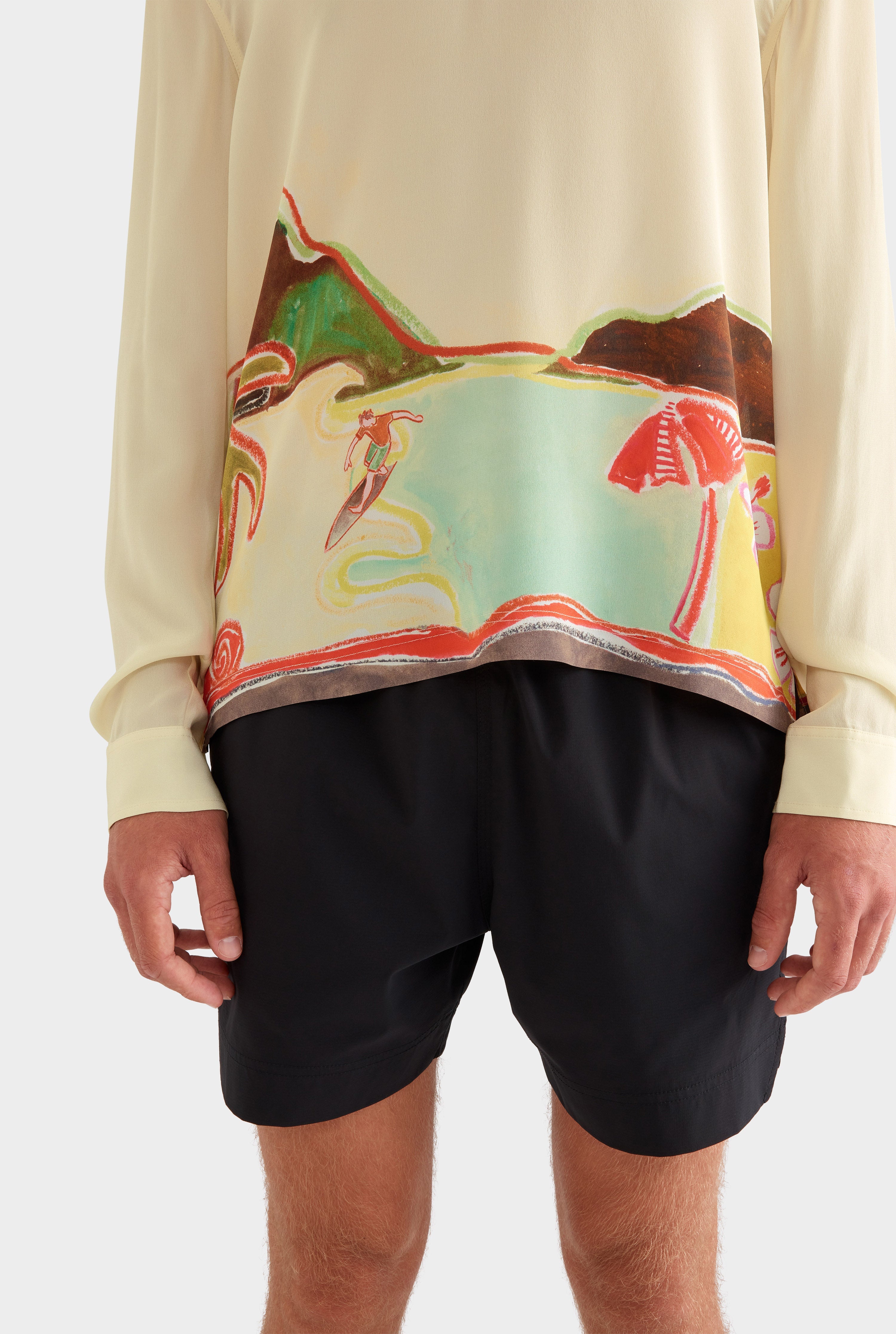 Long Sleeve Silk Boxy Pop Over -  Rio Surf Scene