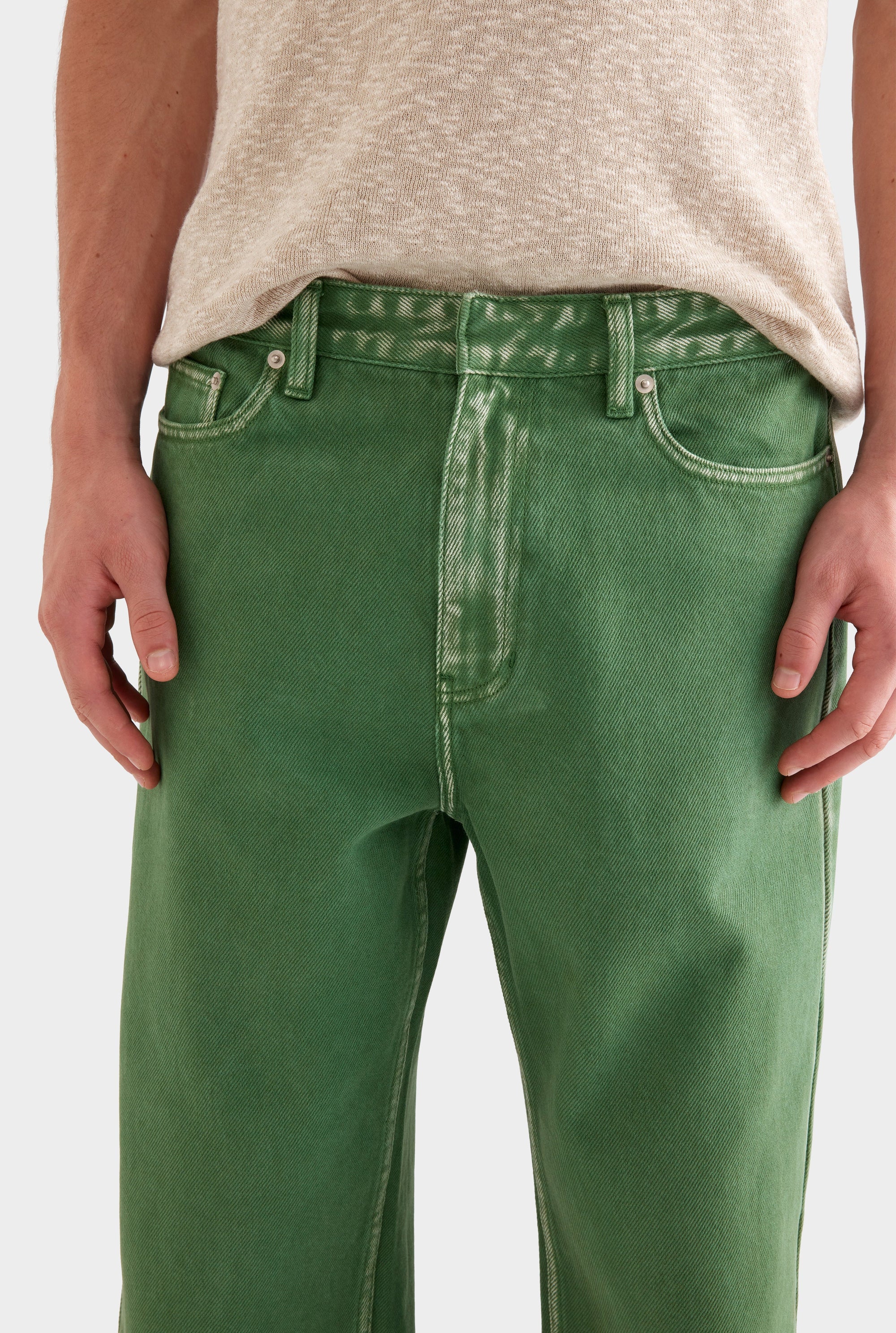 Straight Leg Denim Jean -  Cactus