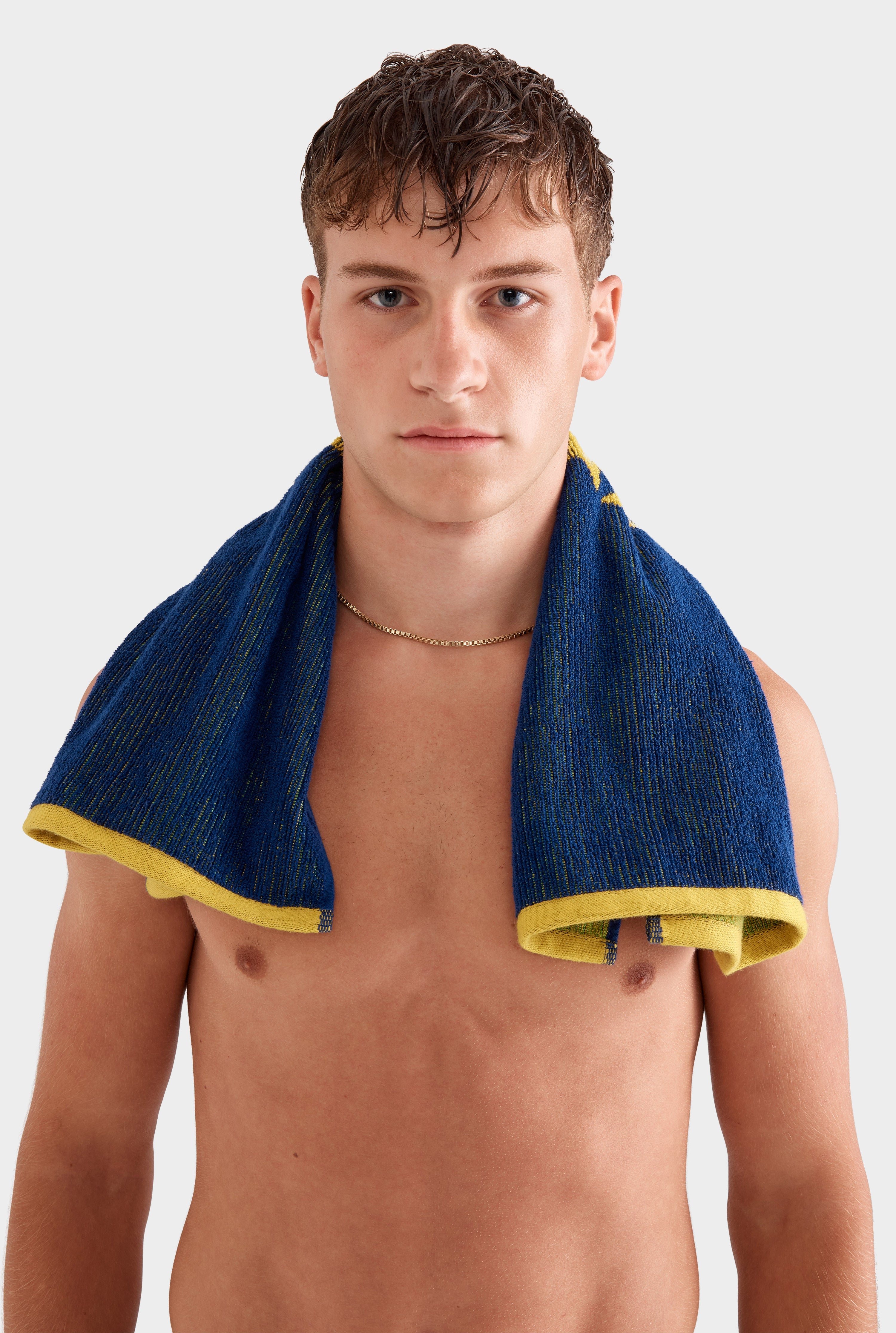 Venroy Rio Gym Towel -  Blue/Yellow