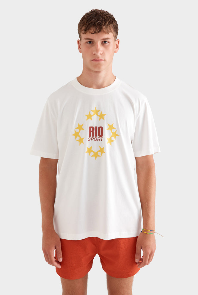 Venroy Rio Logo T-Shirt - Off White