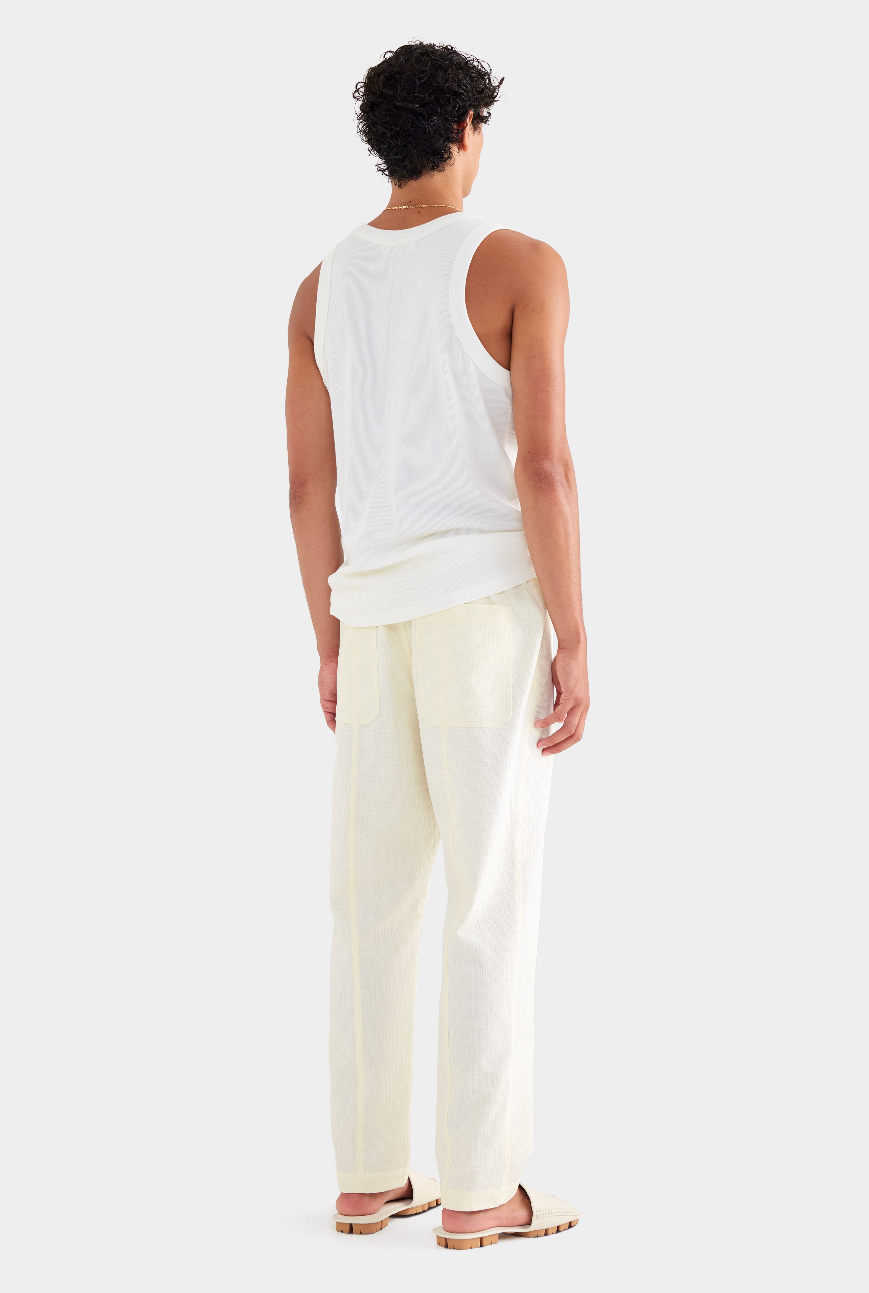 Seam Detail Trouser - Cream