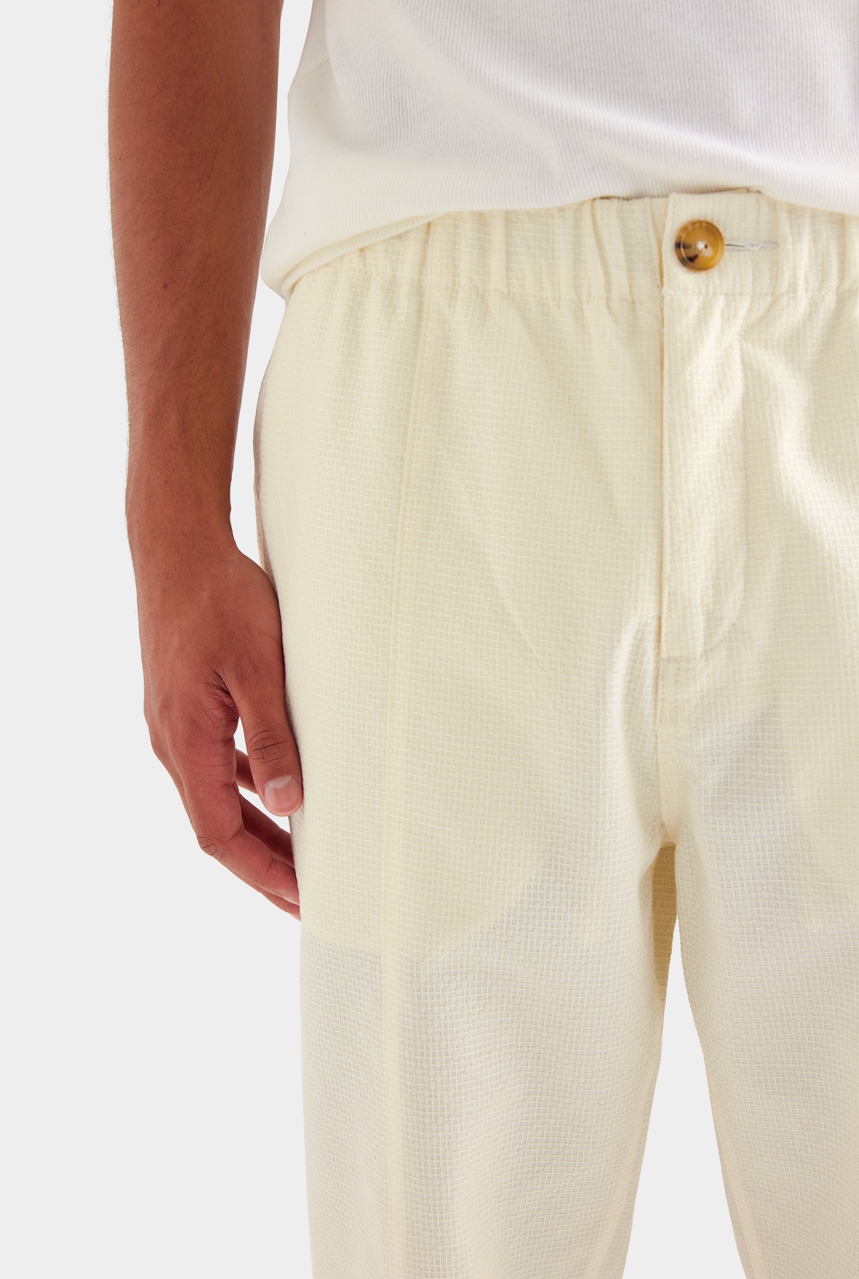 Seam Detail Trouser - Cream