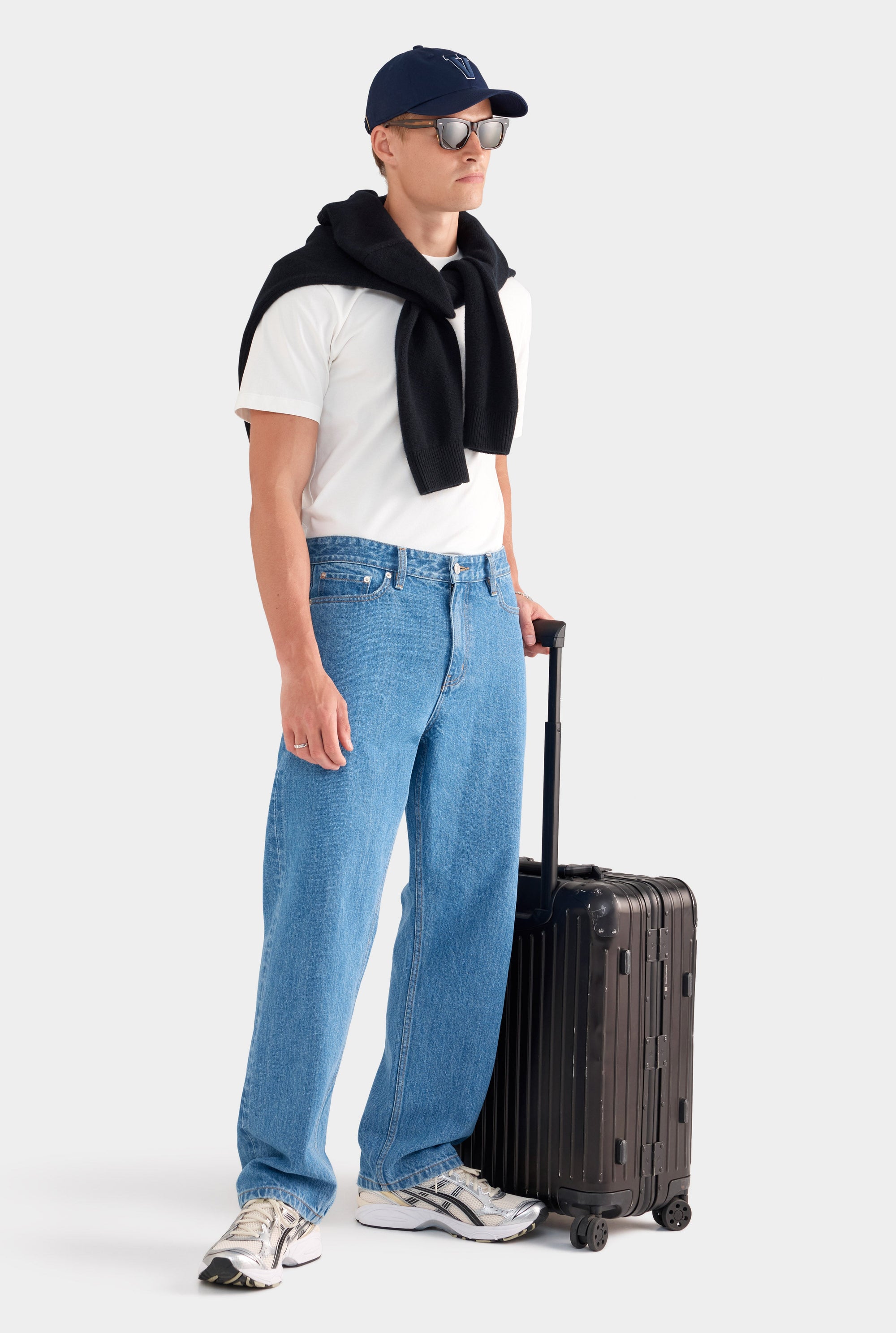 Straight Leg Denim Jean - Mid Blue