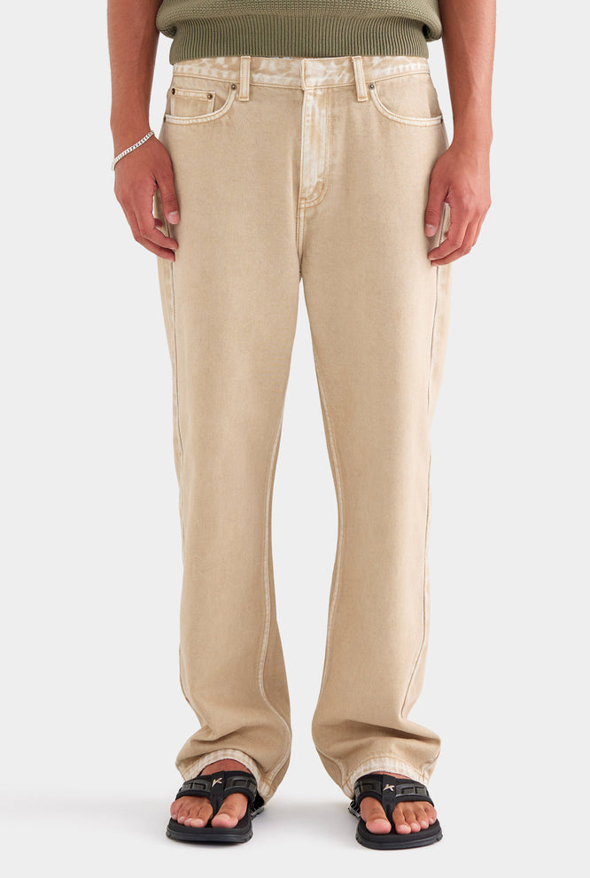 Straight-leg Denim Jean - Brown