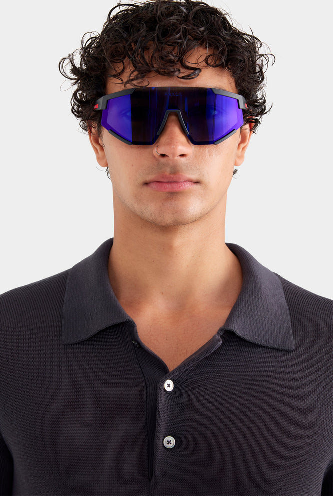 Tencel Knit Short Sleeve Polo - Smoke Grey