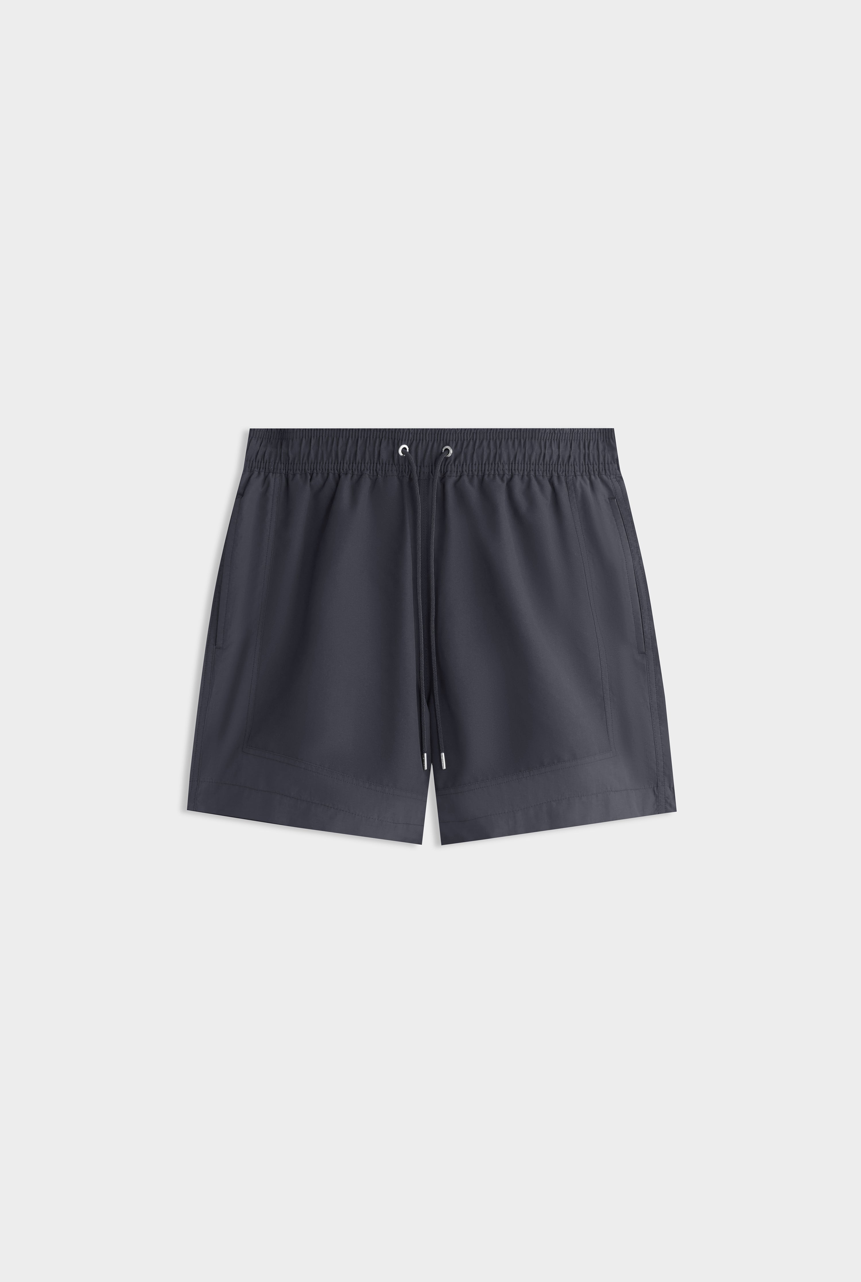 Panelled Border Swim Short - Dark Charcoal