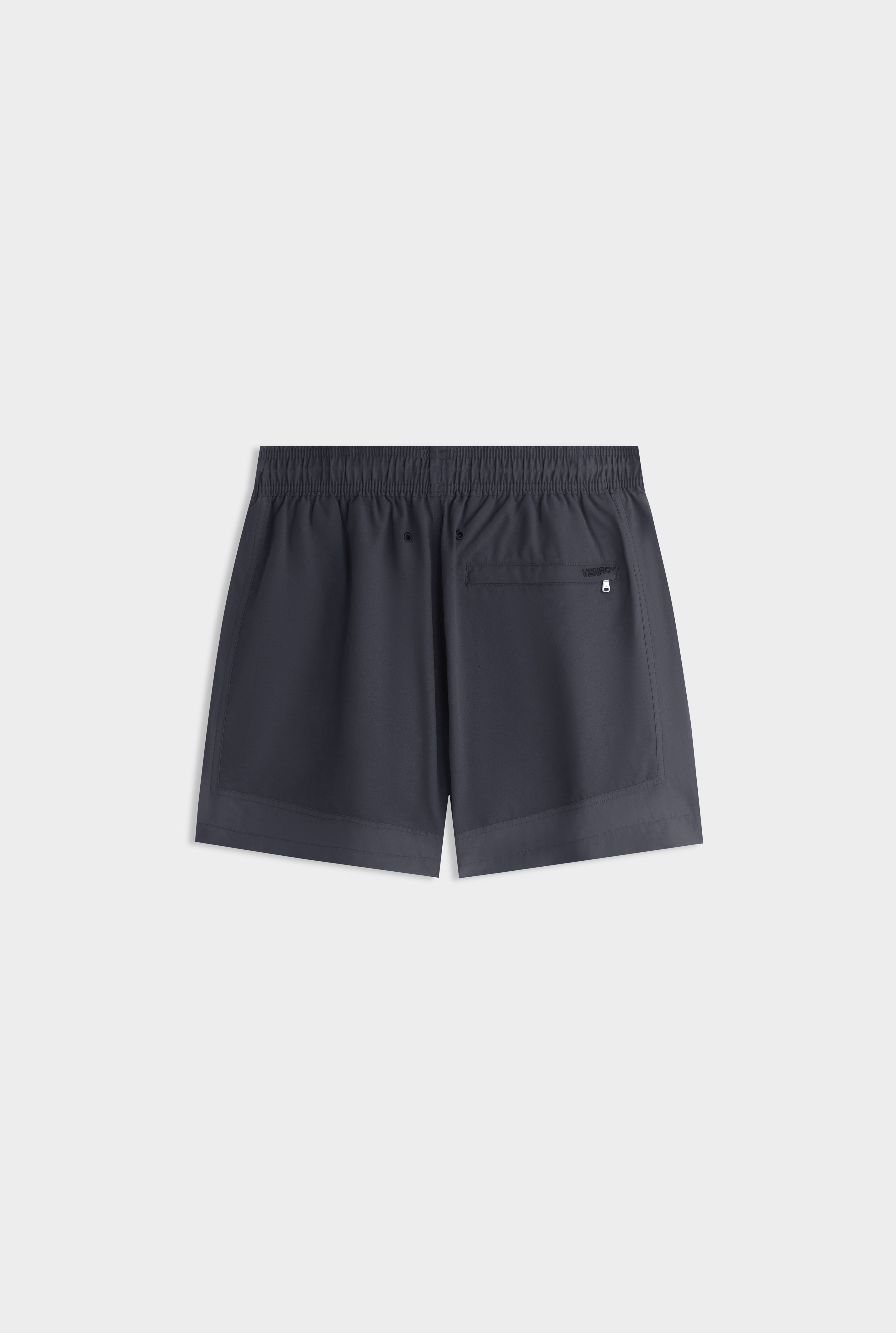 Panelled Border Swim Short - Dark Charcoal