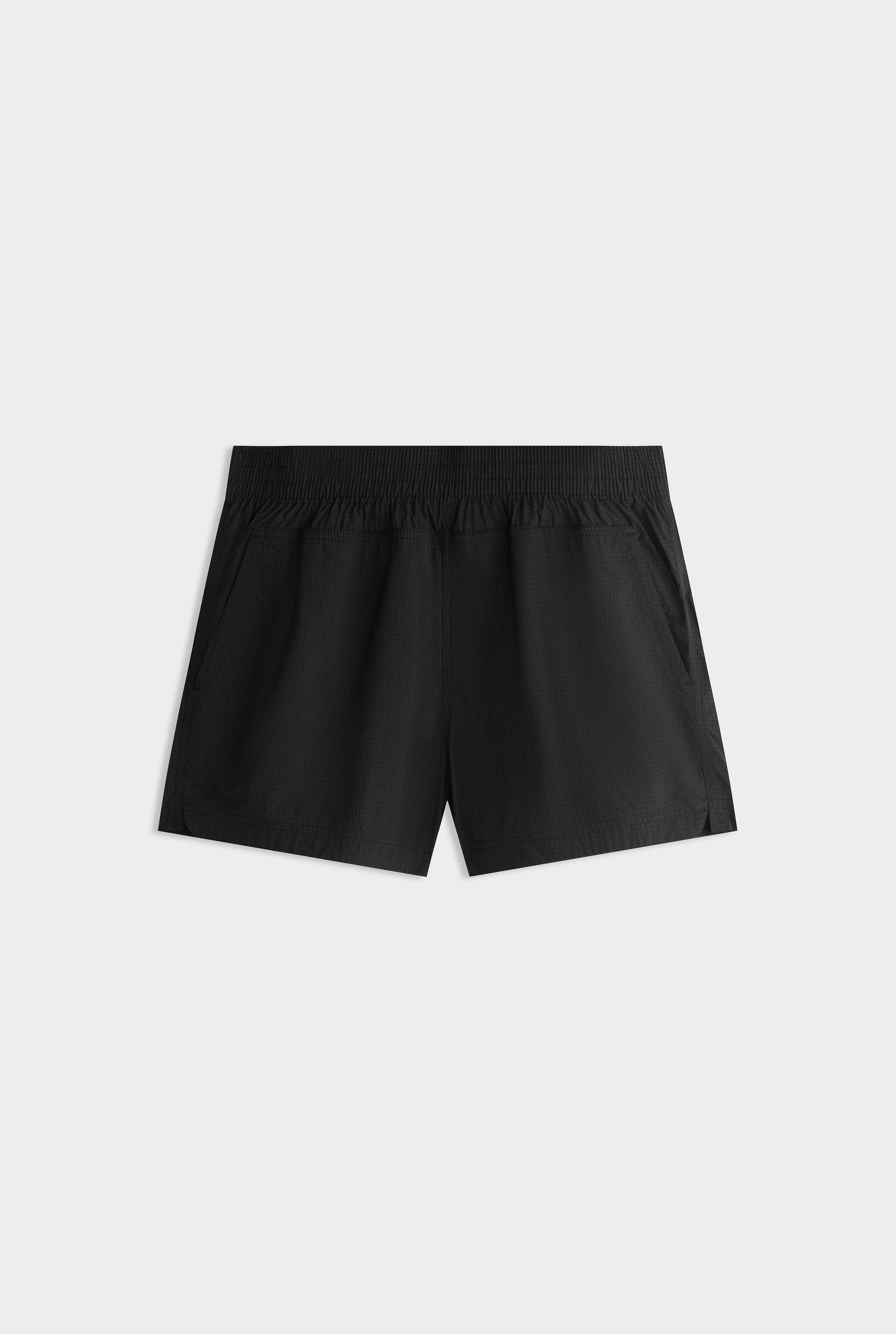 Panelled Pocket Swim Short - Black