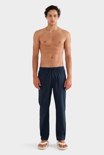 Relaxed Poplin Pant - Navy